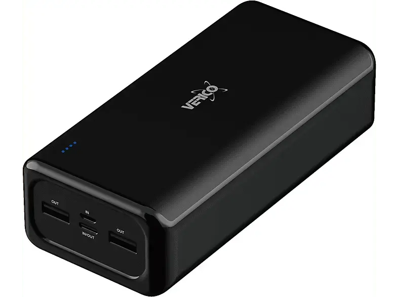 VERICO PowerPro PD 30.000, Power on Delivery Powerbank mit Ultraschnellladung, Schwarz
