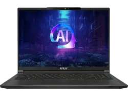 MSI Gaming Notebook 16 Zoll, UHD 4K, AMD Ryzen™ AI 9 HX 370 Prozessor (12-Kern, bis 5,10 GHz, 24 MB L3-Cache) mit zu 50 NPU TopS (total 80 TopS, Windows 11 (64 Bit), GeForce RTX™ 4070, Core Black