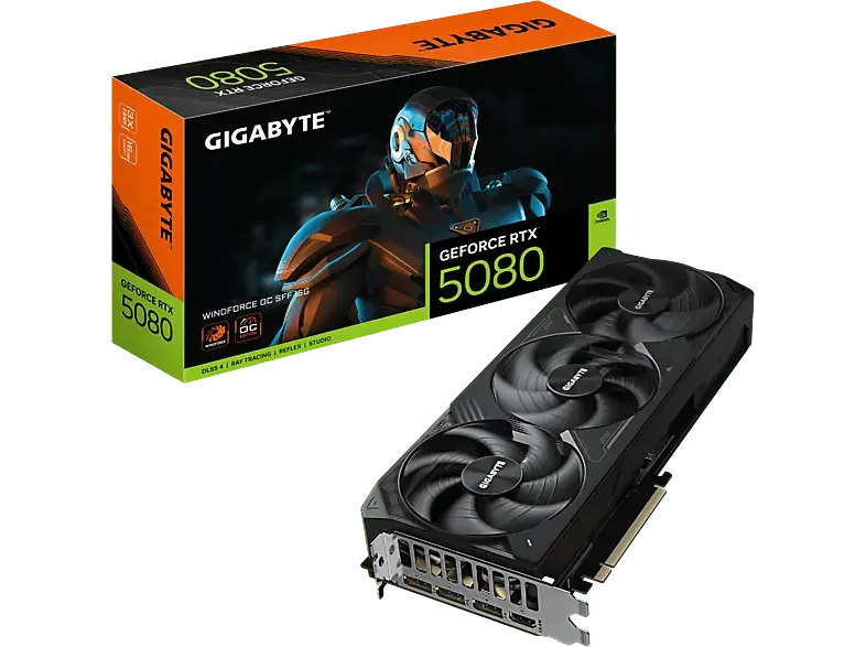 GIGABYTE GeForce RTX 5080 windforce OC SFF 16G - Gaming Grafikkarte