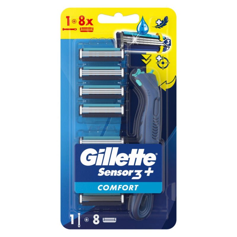 GILLETTE Самобръсначка Sensor 3 + 8 ножчета