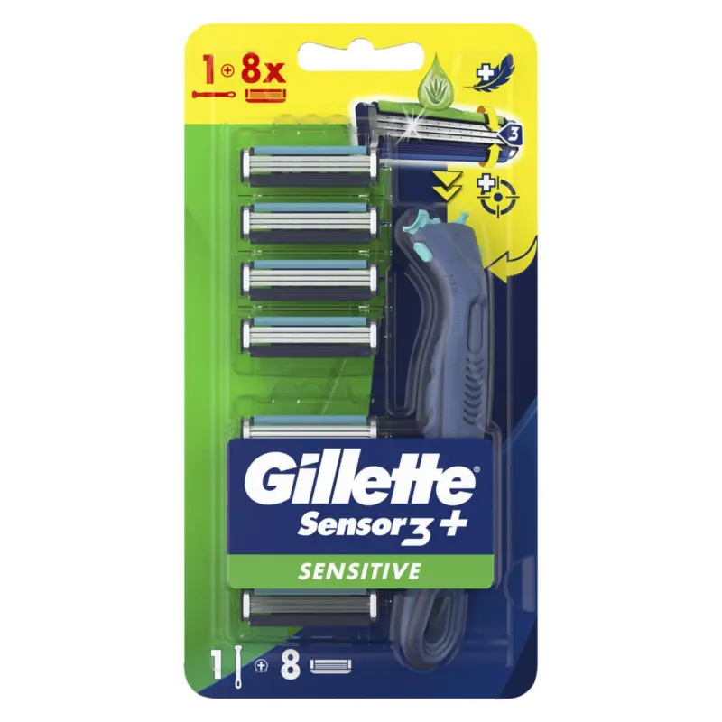 GILLETTE Самобръсначка Sensor 3 + 8 ножчета