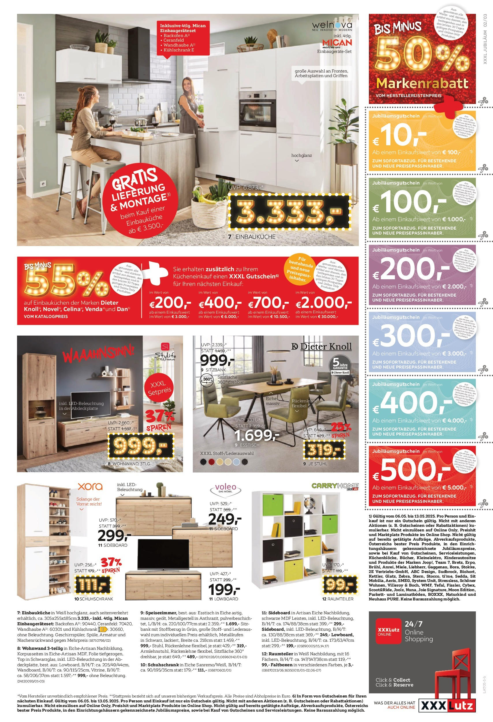 XXXLutz Prospekt aktuell von 06.05.2025 - Aktuelle Angebote | Seite: 3 | Produkte: Kühlschrank, Stuhl