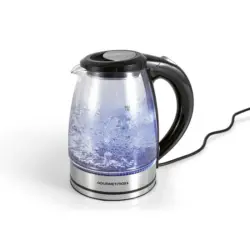GOURMETMAXX Glas-Wasserkocher 1,8 Liter silber/schwarz