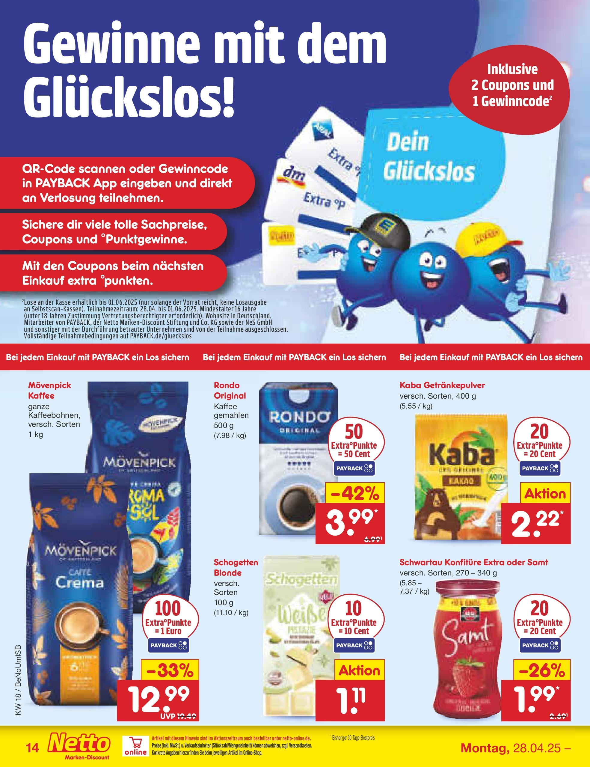 Netto Marken-Discount - Netto: Wochenangebote (ab 27.04.2025) » Angebote | Seite: 14 | Produkte: Kaffee, Movenpick kaffee, Schogetten