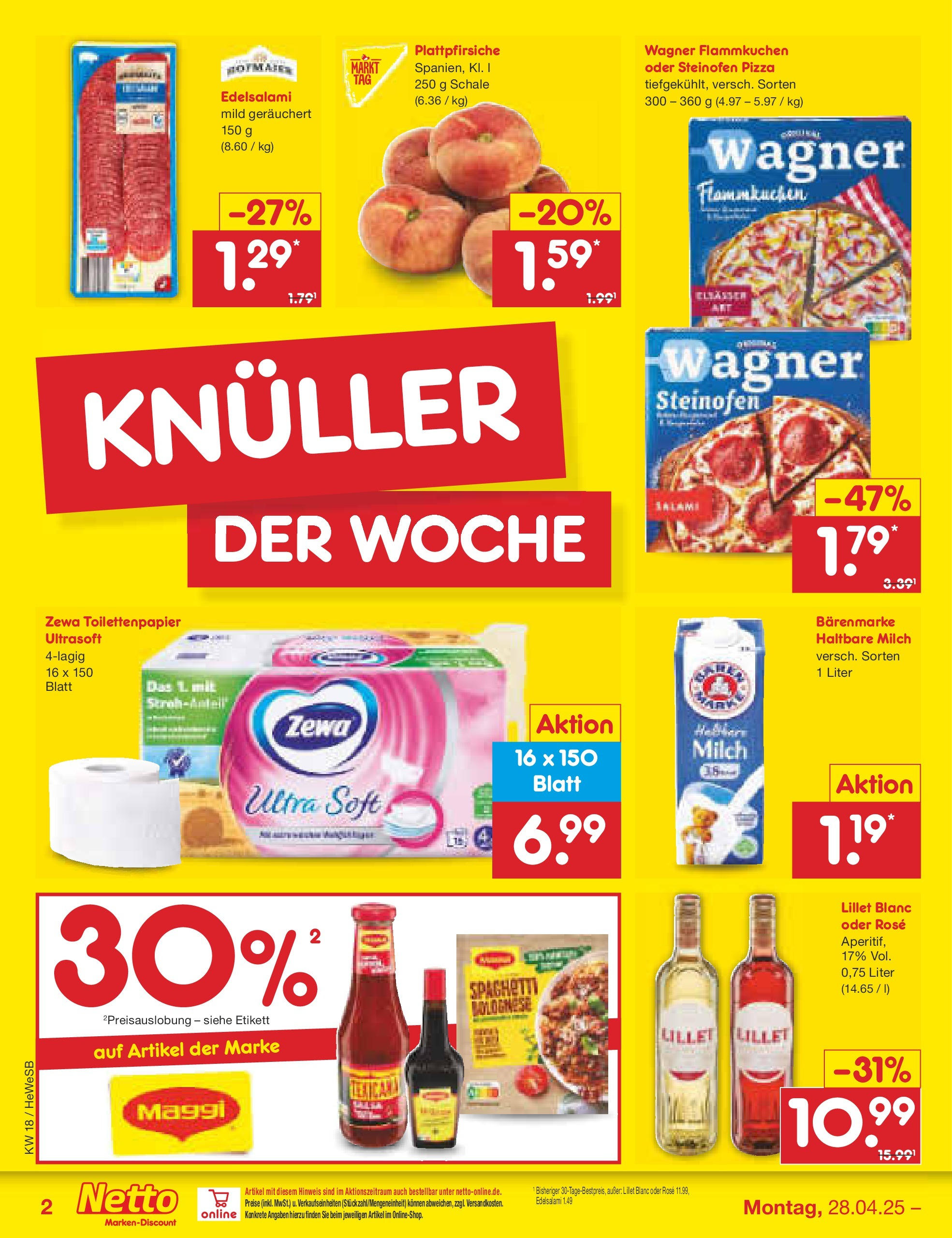 Netto Marken-Discount - Netto: Wochenangebote (ab 27.04.2025) » Angebote | Seite: 2 | Produkte: Maggi, Milch, Haltbare milch, Toilettenpapier Netto Marken-Discount - Netto: Wochenangebote (ab 27.04.2025) » Angebote | Seite: 2 | Produkte: Maggi, Milch, Haltbare milch, Toilettenpapier