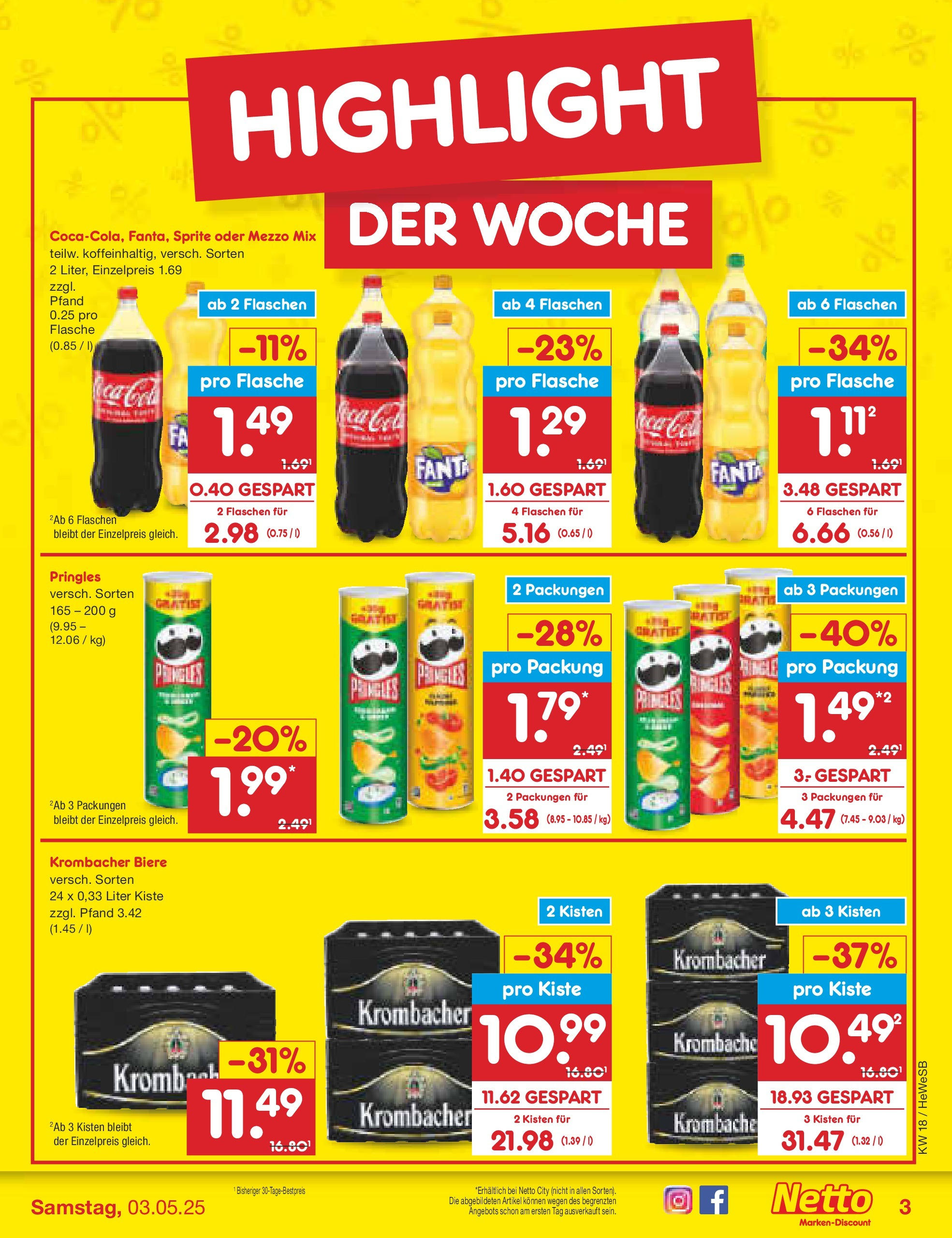 Netto Marken-Discount - Netto: Wochenangebote (ab 27.04.2025) » Angebote | Seite: 3 | Produkte: Fanta, Krombacher, Oder mezzo mix, Chips Netto Marken-Discount - Netto: Wochenangebote (ab 27.04.2025) » Angebote | Seite: 3 | Produkte: Fanta, Krombacher, Oder mezzo mix, Chips