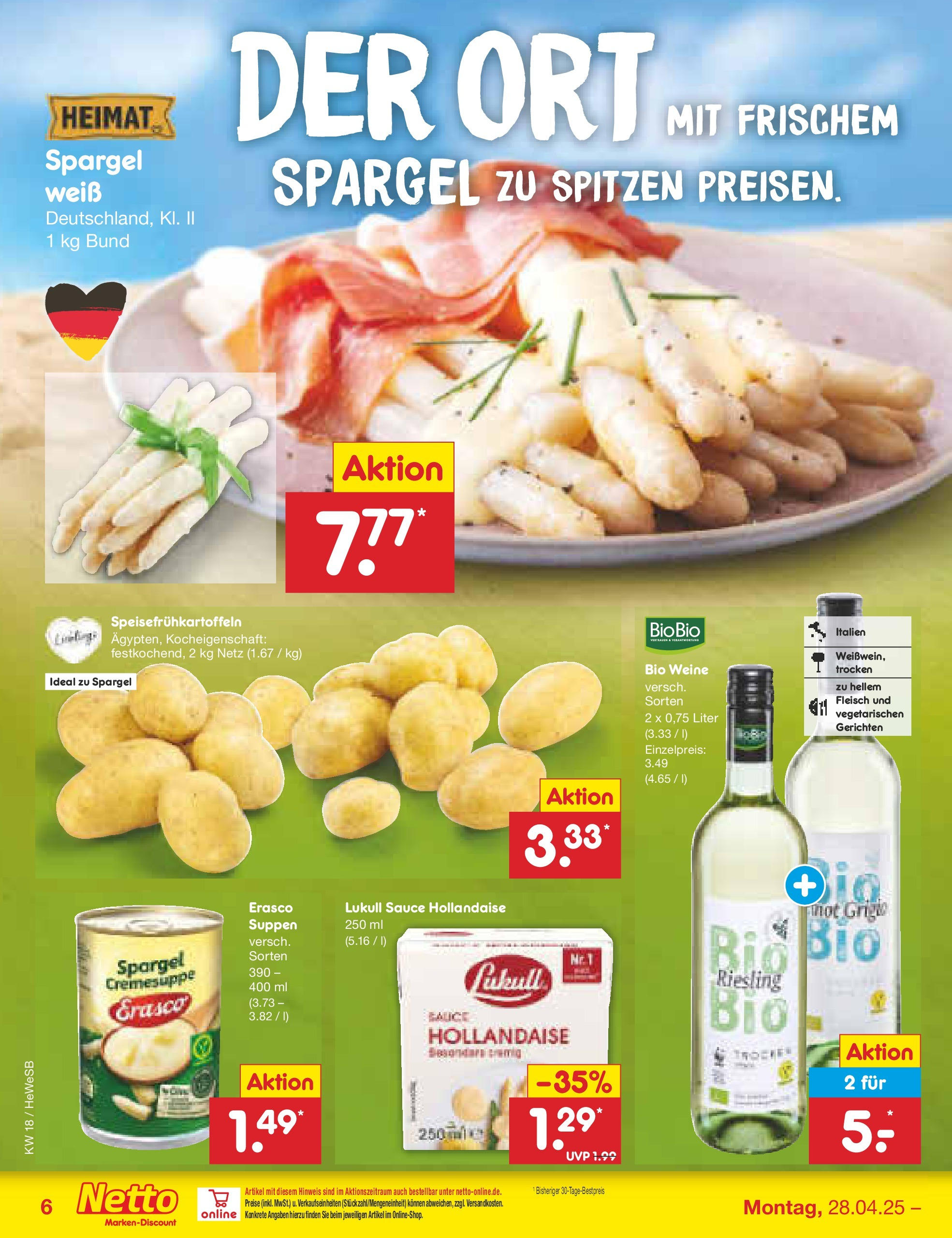 Netto Marken-Discount - Netto: Wochenangebote (ab 27.04.2025) » Angebote | Seite: 6 | Produkte: Spargel, Erasco, Fleisch Netto Marken-Discount - Netto: Wochenangebote (ab 27.04.2025) » Angebote | Seite: 6 | Produkte: Spargel, Erasco, Fleisch