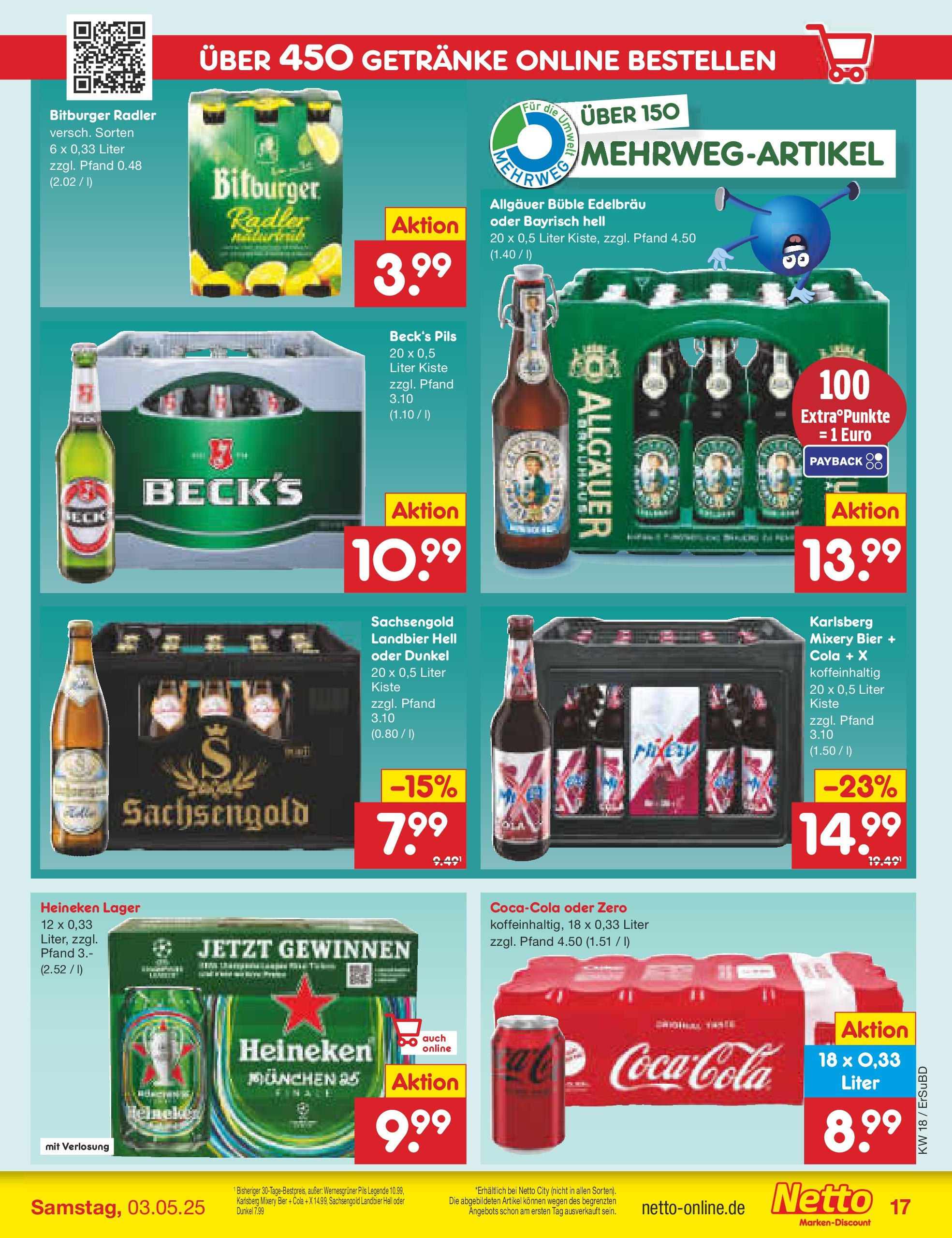 Netto Marken-Discount - Netto: Wochenangebote (ab 27.04.2025) » Angebote | Seite: 17 | Produkte: Bier, Pils, Heineken, Radler Netto Marken-Discount - Netto: Wochenangebote (ab 27.04.2025) » Angebote | Seite: 17 | Produkte: Bier, Pils, Heineken, Radler