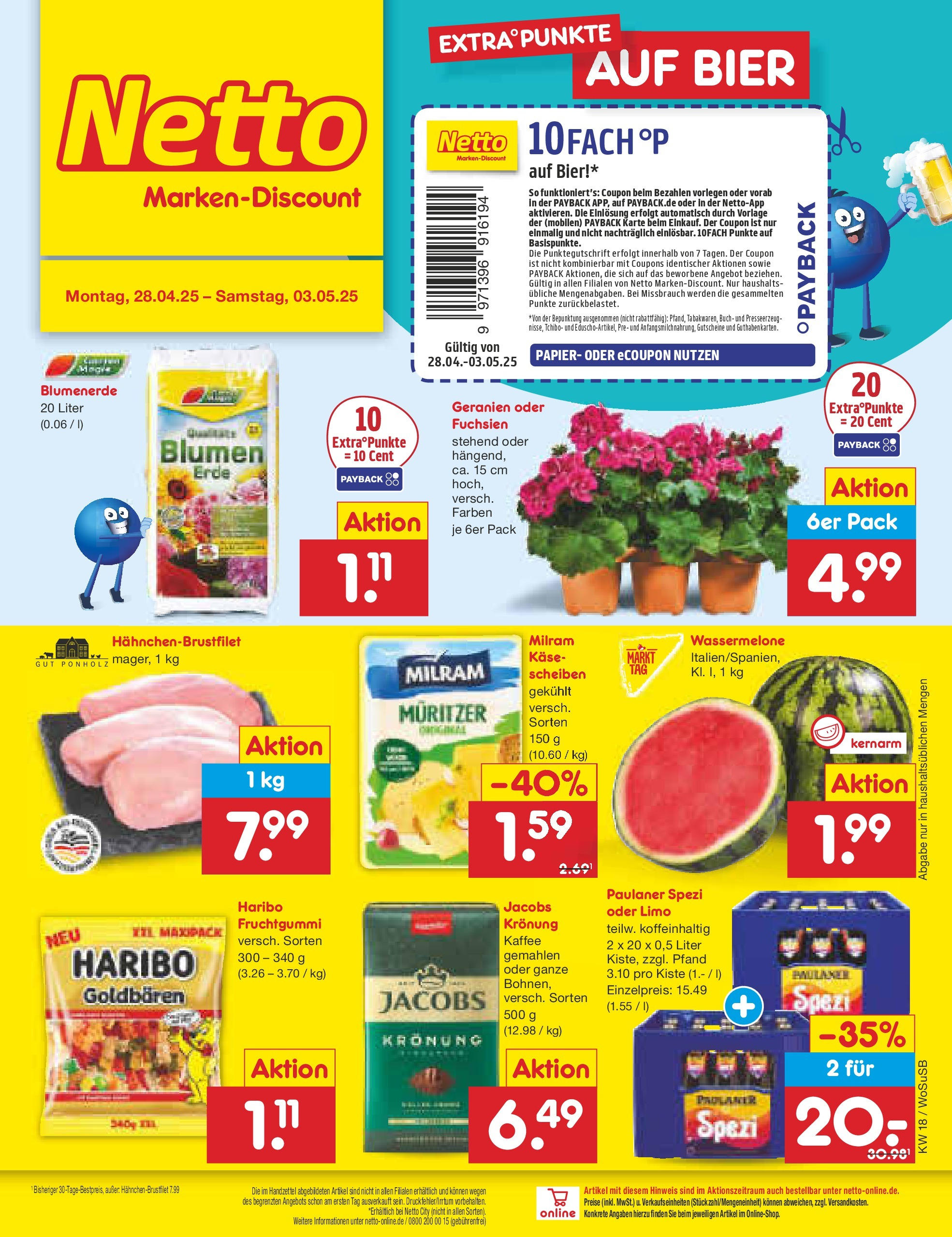 Netto Marken-Discount - Netto: Wochenangebote (ab 27.04.2025) » Angebote | Seite: 1 | Produkte: Käse, Bier, Paulaner spezi, Geranien Netto Marken-Discount - Netto: Wochenangebote (ab 27.04.2025) » Angebote | Seite: 1 | Produkte: Käse, Bier, Paulaner spezi, Geranien