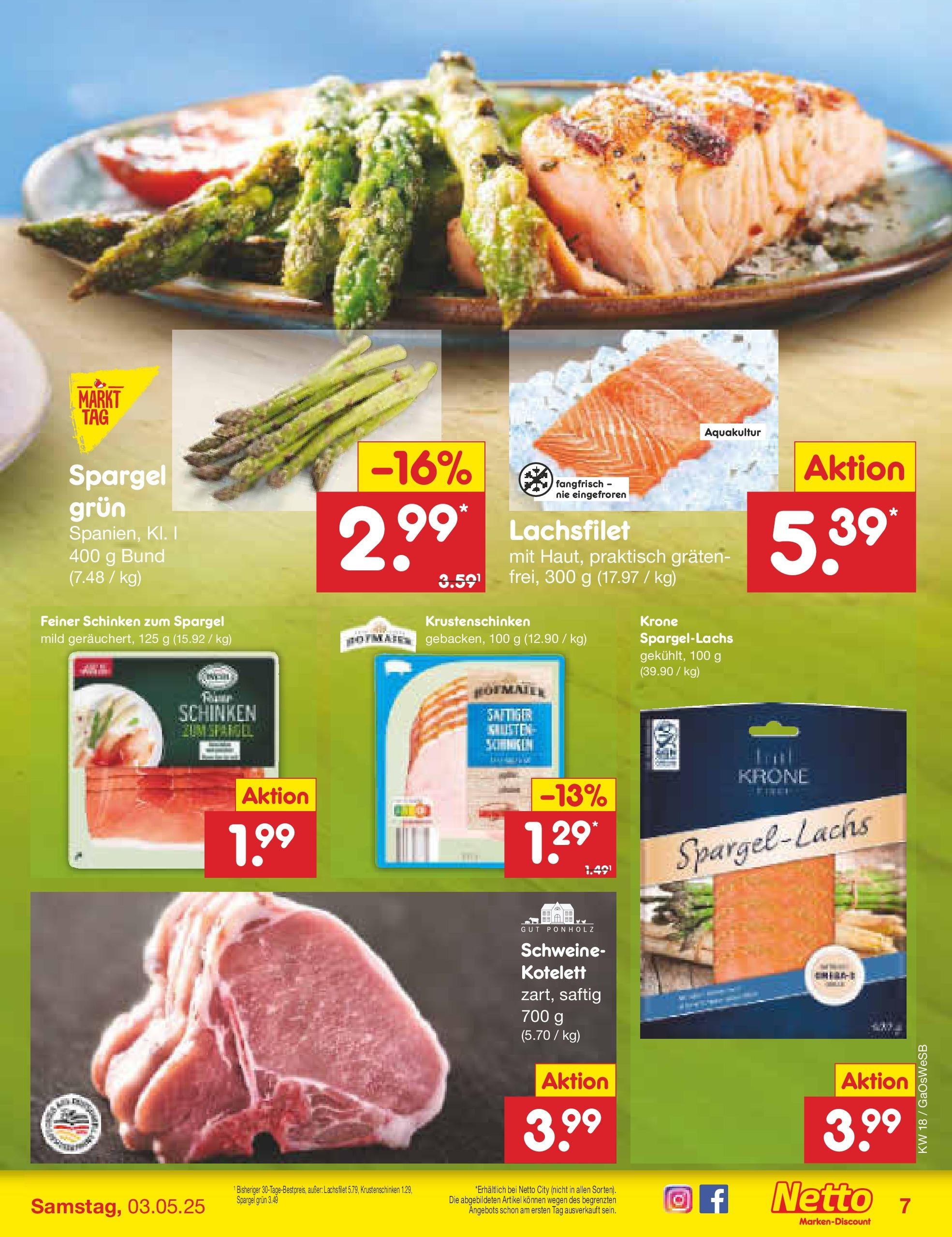 Netto Marken-Discount - Netto: Wochenangebote (ab 27.04.2025) » Angebote | Seite: 7 | Produkte: Spargel, Schinken Netto Marken-Discount - Netto: Wochenangebote (ab 27.04.2025) » Angebote | Seite: 7 | Produkte: Spargel, Schinken