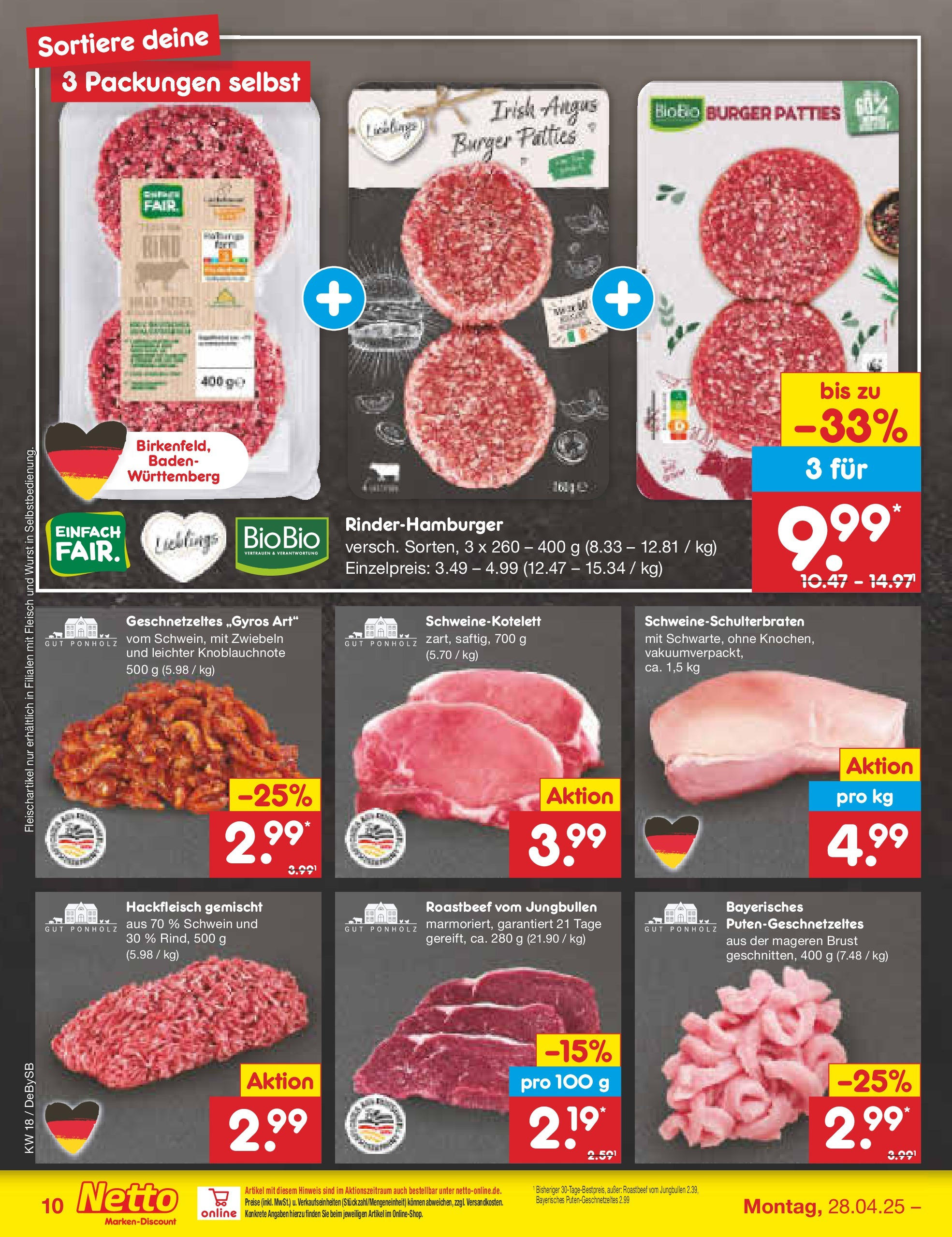Netto Marken-Discount - Netto: Wochenangebote (ab 27.04.2025) » Angebote | Seite: 10 | Produkte: Roastbeef, Zwiebeln, Wurst, Hackfleisch Netto Marken-Discount - Netto: Wochenangebote (ab 27.04.2025) » Angebote | Seite: 10 | Produkte: Roastbeef, Zwiebeln, Wurst, Hackfleisch