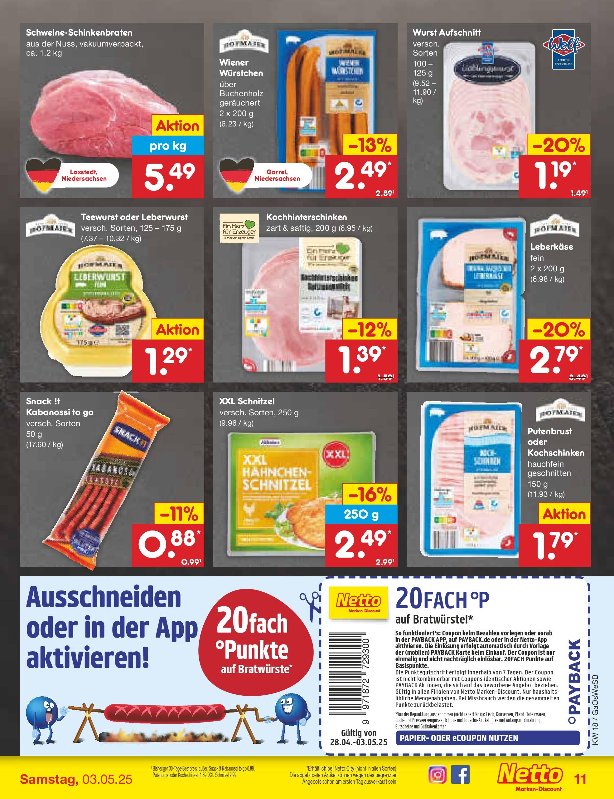 Netto Marken-Discount - Netto: Wochenangebote (ab 27.04.2025) » Angebote | Seite: 11 | Produkte: Hahnchen, Wiener wurstchen, Schnitzel, Leberkase Netto Marken-Discount - Netto: Wochenangebote (ab 27.04.2025) » Angebote | Seite: 11 | Produkte: Hahnchen, Wiener wurstchen, Schnitzel, Leberkase