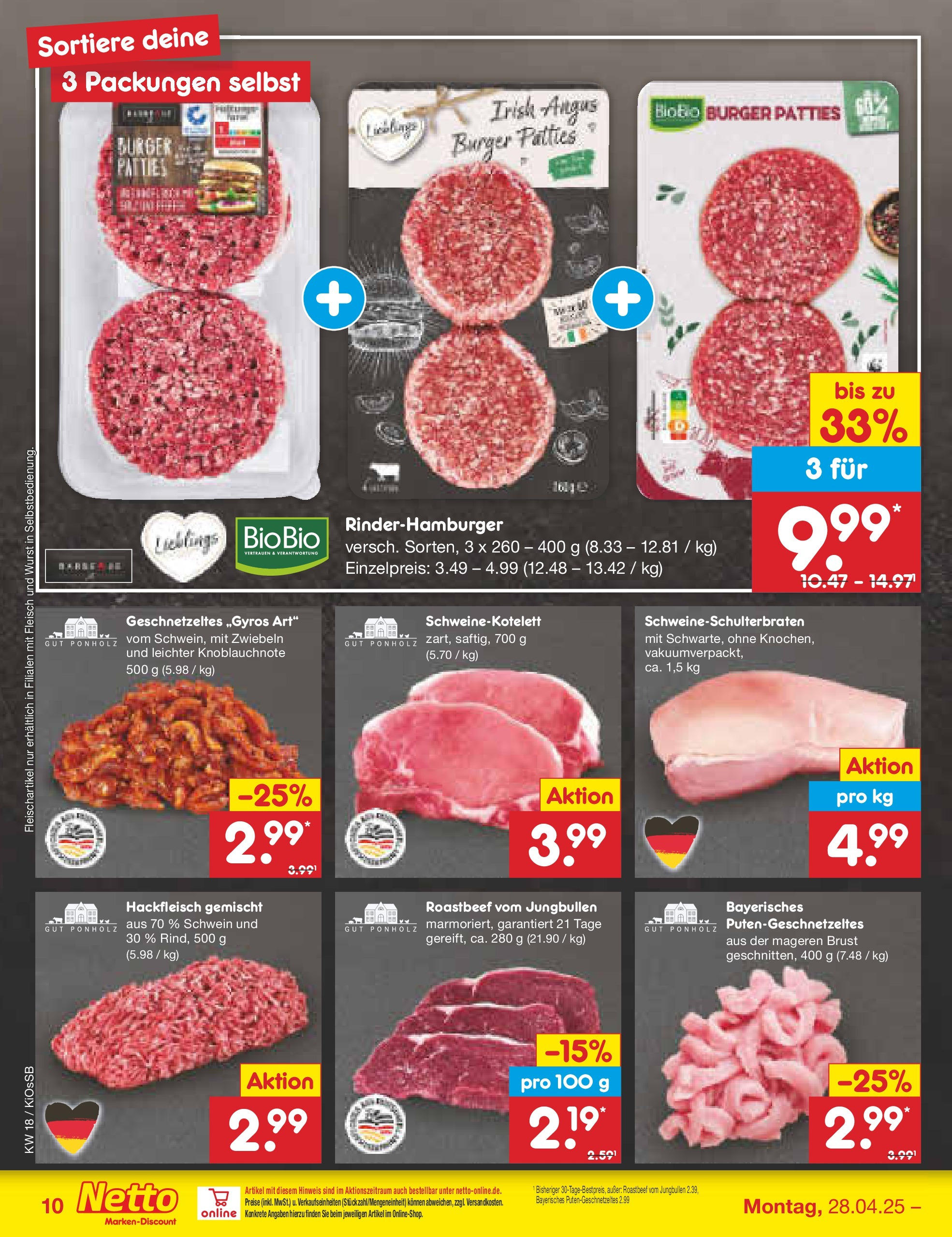 Netto Marken-Discount - Netto: Wochenangebote (ab 27.04.2025) » Angebote | Seite: 10 | Produkte: Burger, Zwiebeln, Fleisch, Hackfleisch Netto Marken-Discount - Netto: Wochenangebote (ab 27.04.2025) » Angebote | Seite: 10 | Produkte: Burger, Zwiebeln, Fleisch, Hackfleisch