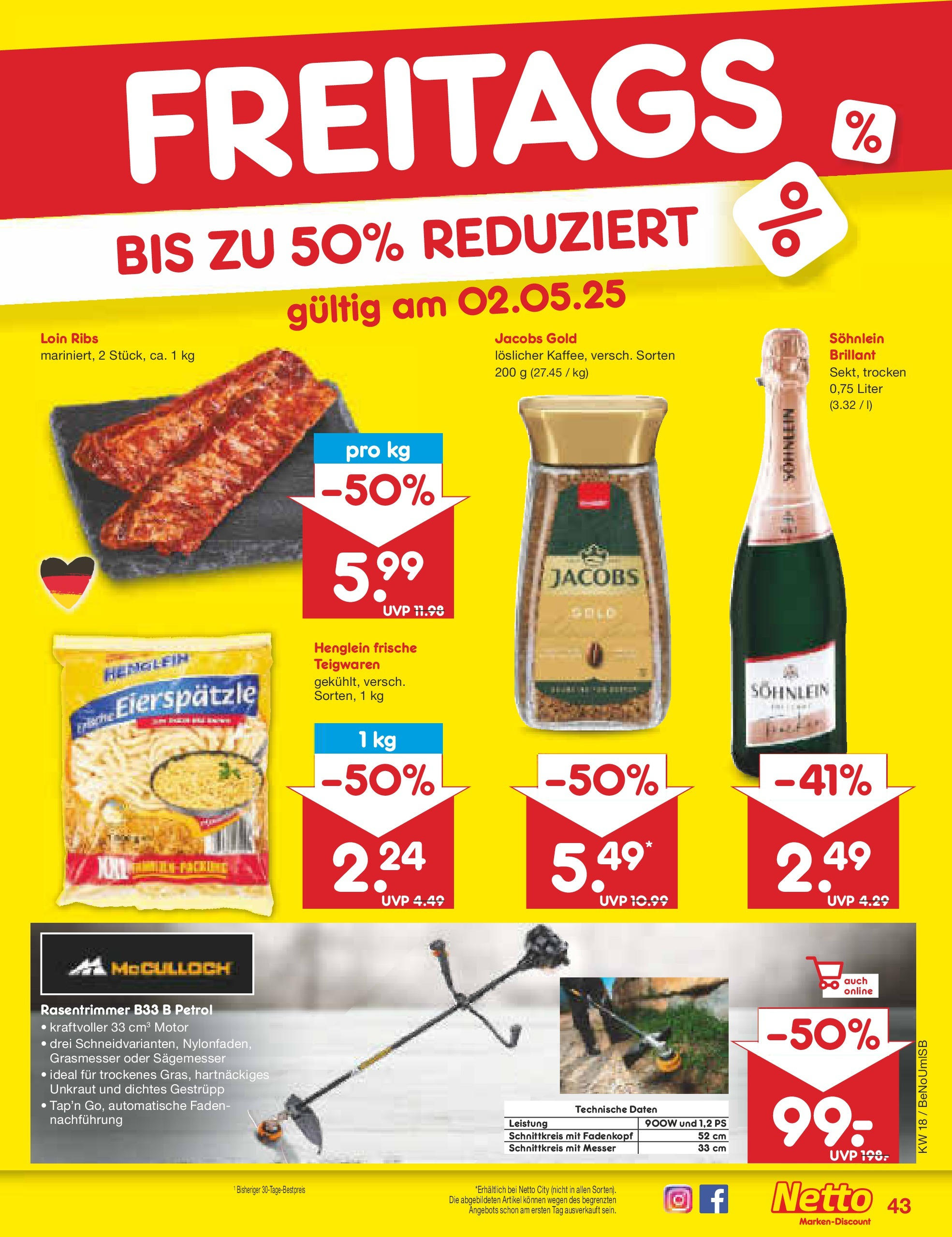 Netto Marken-Discount - Netto: Wochenangebote (ab 27.04.2025) » Angebote | Seite: 43 | Produkte: Pasta