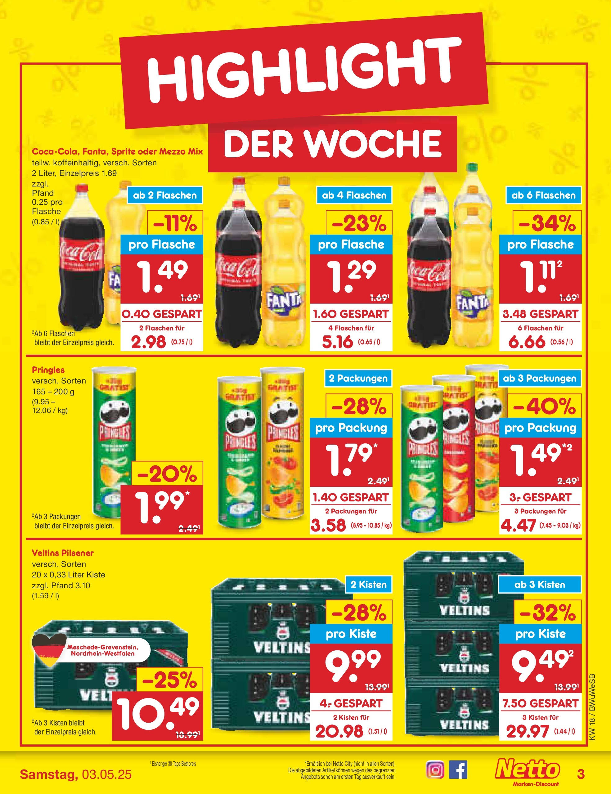 Netto Marken-Discount - Netto: Wochenangebote (ab 27.04.2025) » Angebote | Seite: 3 | Produkte: Mezzo mix, Sprite, Oder mezzo mix, Pringles Netto Marken-Discount - Netto: Wochenangebote (ab 27.04.2025) » Angebote | Seite: 3 | Produkte: Mezzo mix, Sprite, Oder mezzo mix, Pringles