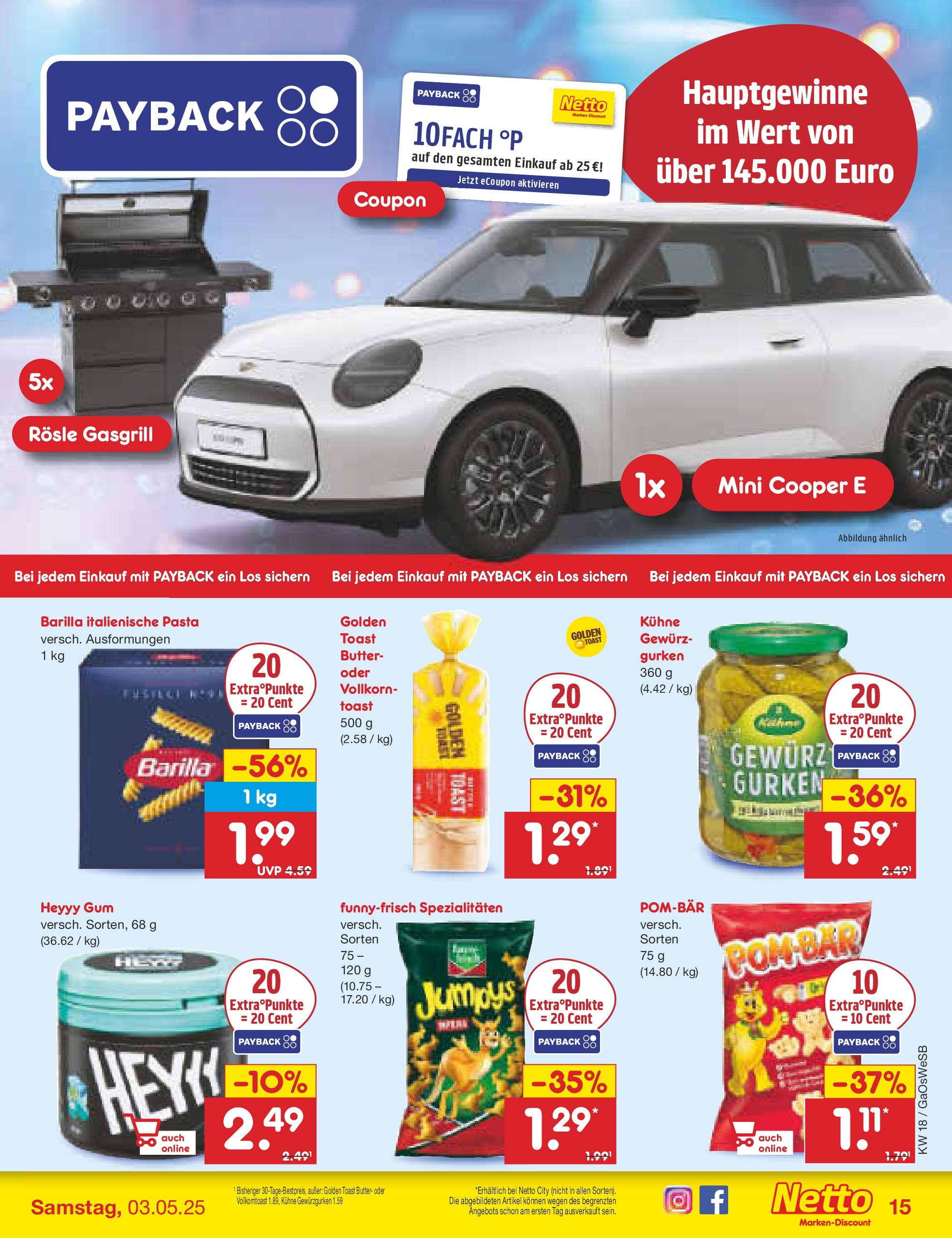 Netto Marken-Discount - Netto: Wochenangebote (ab 27.04.2025) » Angebote | Seite: 15 | Produkte: Butter, POM-BÄR, Chips, Gurken Netto Marken-Discount - Netto: Wochenangebote (ab 27.04.2025) » Angebote | Seite: 15 | Produkte: Butter, POM-BÄR, Chips, Gurken