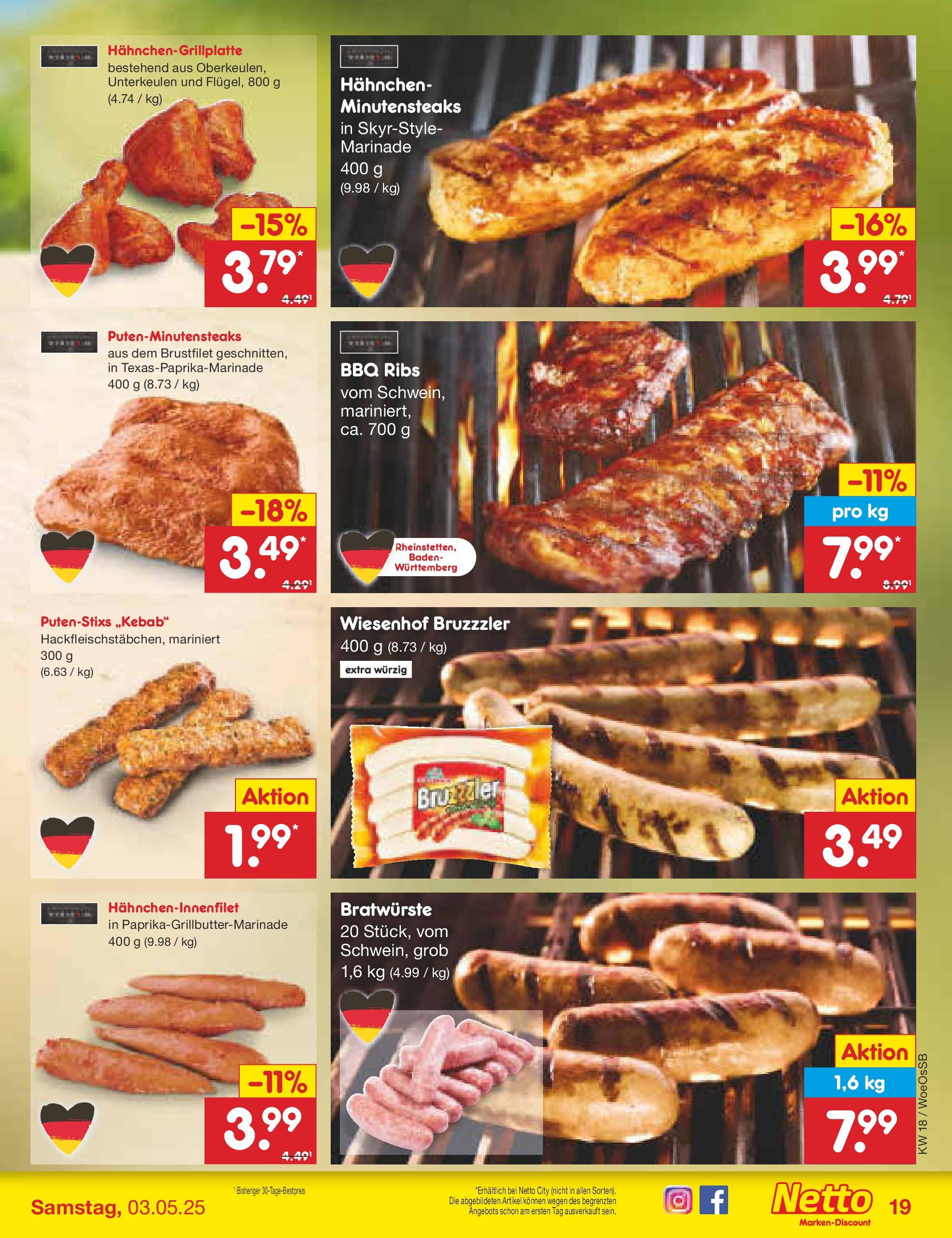 Netto Marken-Discount - Netto: Wochenangebote (ab 27.04.2025) » Angebote | Seite: 19 | Produkte: Hahnchen