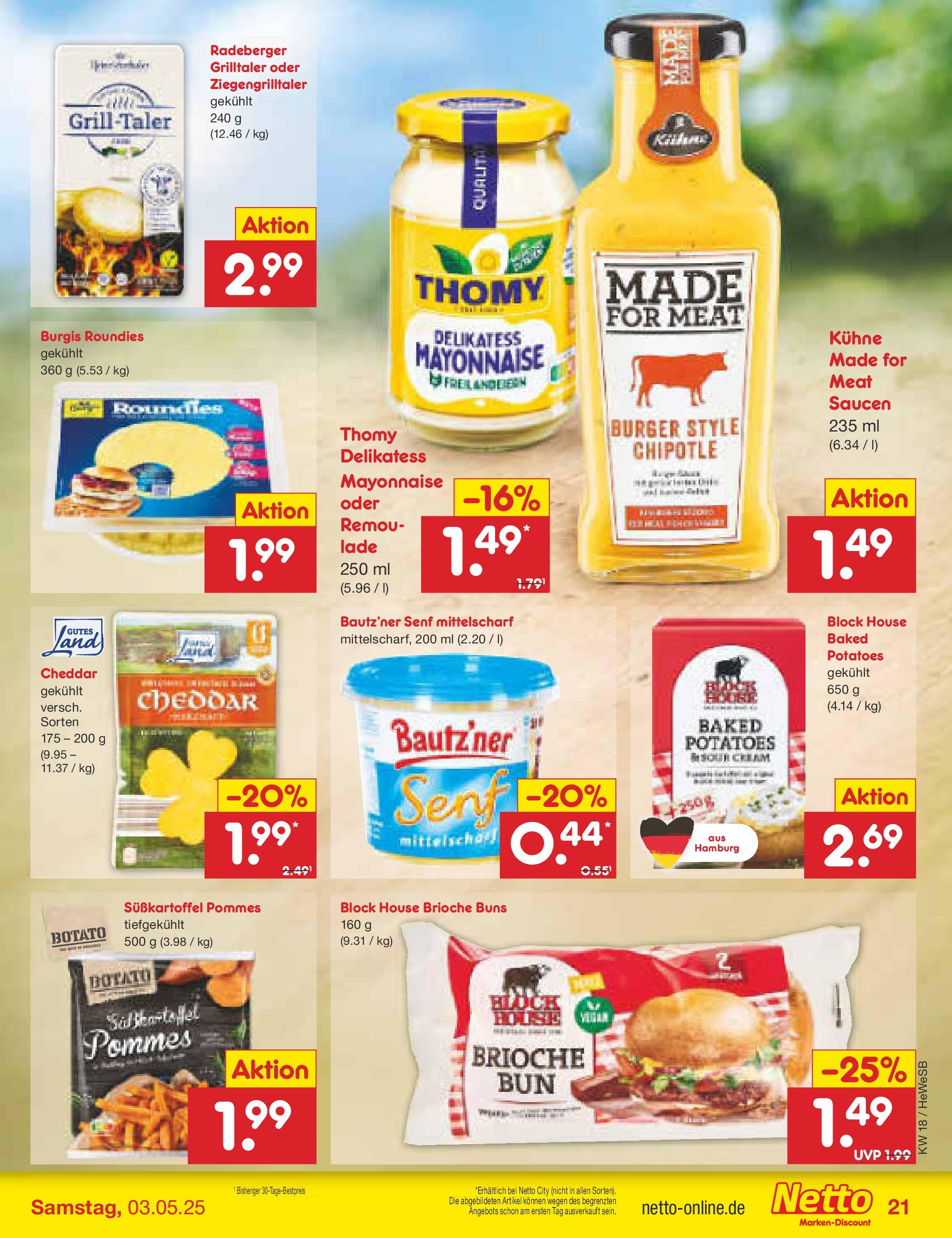Netto Marken-Discount - Netto: Wochenangebote (ab 27.04.2025) » Angebote | Seite: 21 | Produkte: Pommes, Burger, Mayonnaise Netto Marken-Discount - Netto: Wochenangebote (ab 27.04.2025) » Angebote | Seite: 21 | Produkte: Pommes, Burger, Mayonnaise