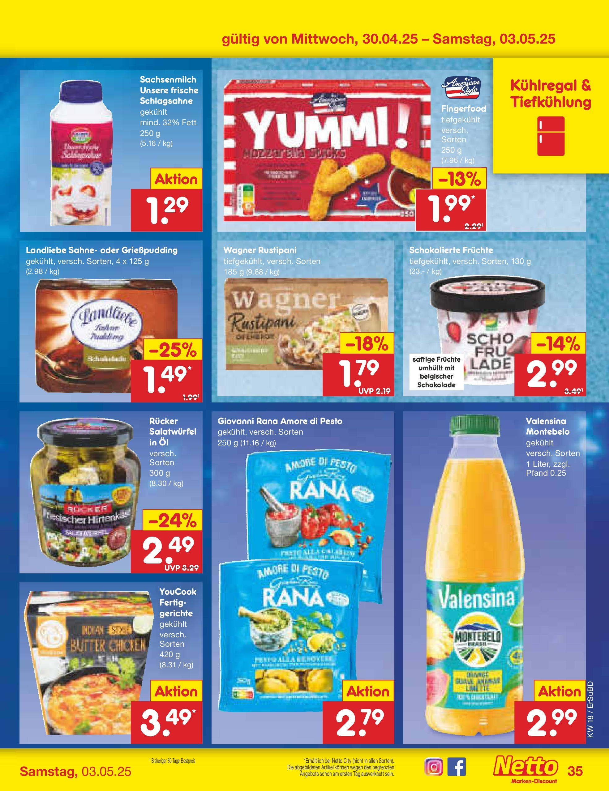 Netto Marken-Discount - Netto: Wochenangebote (ab 27.04.2025) » Angebote | Seite: 35 | Produkte: Schlagsahne, Öl, Pasta, Sahne Netto Marken-Discount - Netto: Wochenangebote (ab 27.04.2025) » Angebote | Seite: 35 | Produkte: Schlagsahne, Öl, Pasta, Sahne