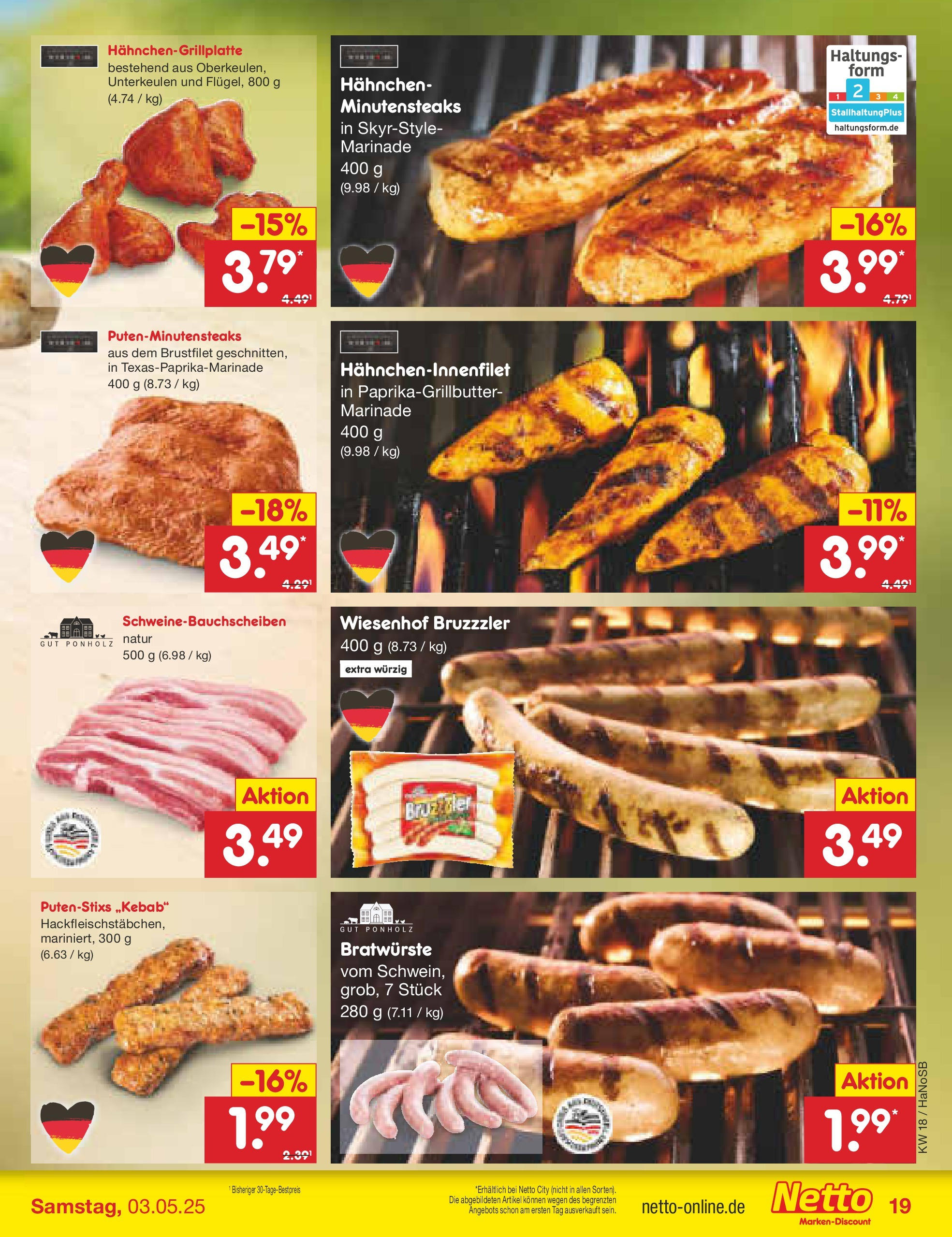 Netto Marken-Discount - Netto: Wochenangebote (ab 27.04.2025) » Angebote | Seite: 19 | Produkte: Hahnchen Netto Marken-Discount - Netto: Wochenangebote (ab 27.04.2025) » Angebote | Seite: 19 | Produkte: Hahnchen
