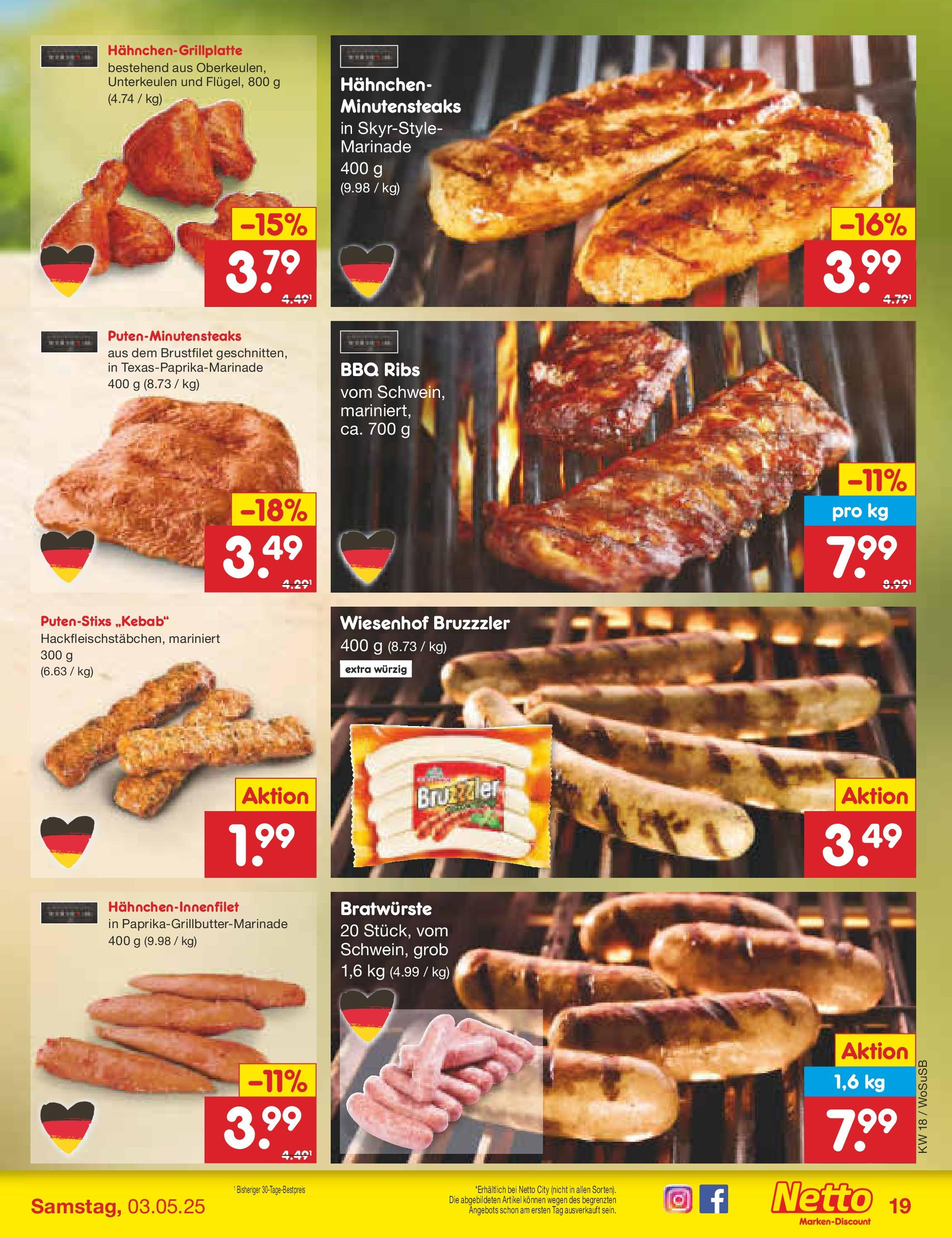 Netto Marken-Discount - Netto: Wochenangebote (ab 27.04.2025) » Angebote | Seite: 19 | Produkte: Hahnchen Netto Marken-Discount - Netto: Wochenangebote (ab 27.04.2025) » Angebote | Seite: 19 | Produkte: Hahnchen
