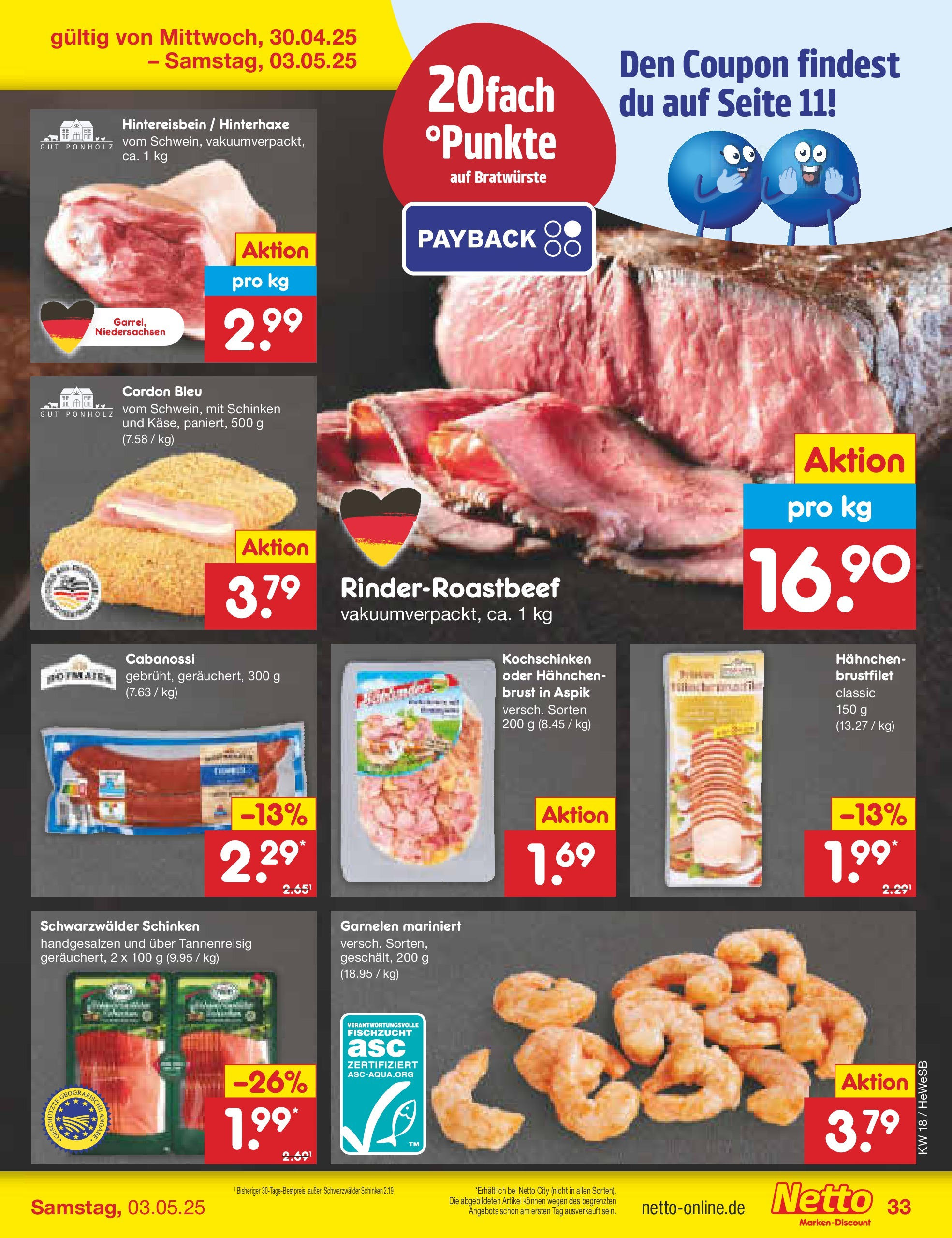 Netto Marken-Discount - Netto: Wochenangebote (ab 27.04.2025) » Angebote | Seite: 33 | Produkte: Hahnchen, Garnelen, Schinken Netto Marken-Discount - Netto: Wochenangebote (ab 27.04.2025) » Angebote | Seite: 33 | Produkte: Hahnchen, Garnelen, Schinken