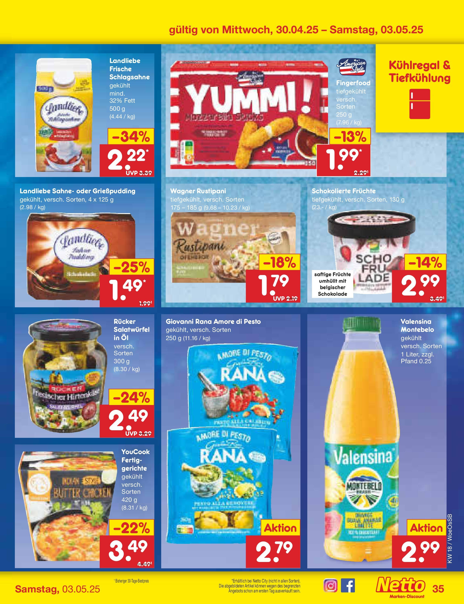 Netto Marken-Discount - Netto: Wochenangebote (ab 27.04.2025) » Angebote | Seite: 35 | Produkte: Youcook, Butter, Öl, Schokolade