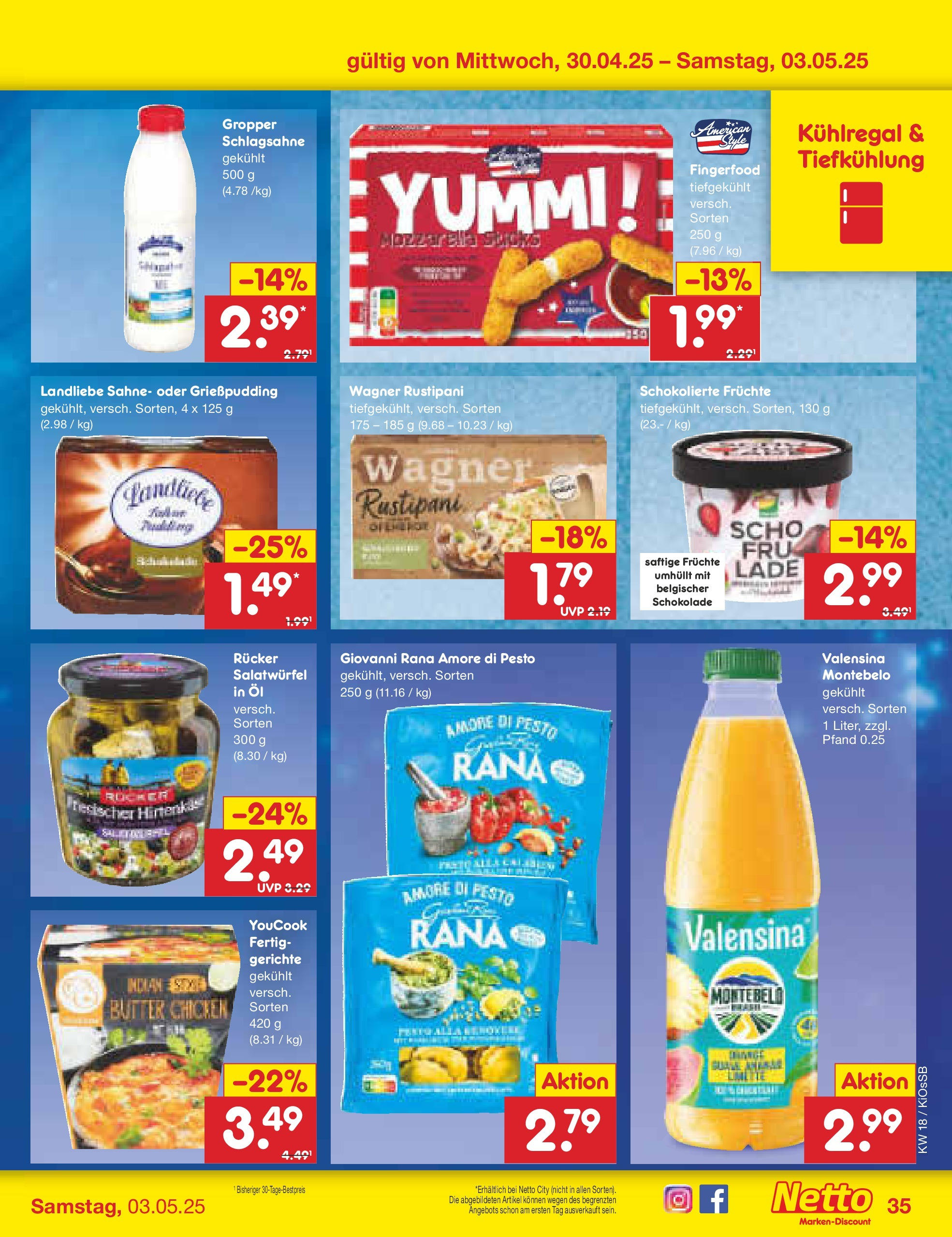 Netto Marken-Discount - Netto: Wochenangebote (ab 27.04.2025) » Angebote | Seite: 35 | Produkte: Schlagsahne, Butter, Öl, Pudding Netto Marken-Discount - Netto: Wochenangebote (ab 27.04.2025) » Angebote | Seite: 35 | Produkte: Schlagsahne, Butter, Öl, Pudding