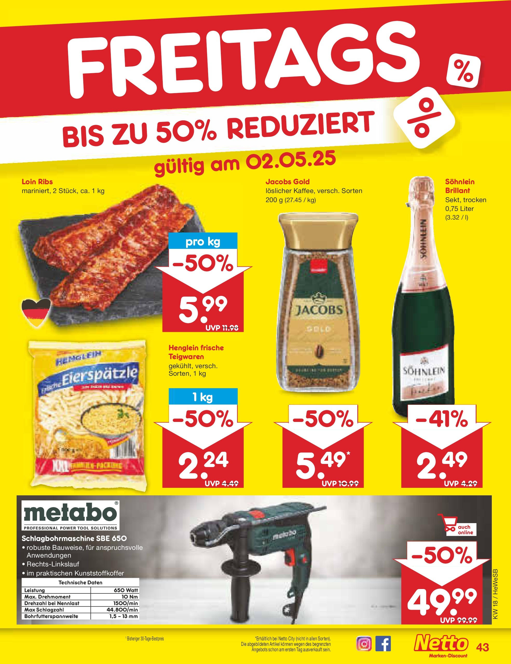 Netto Marken-Discount - Netto: Wochenangebote (ab 27.04.2025) » Angebote | Seite: 43 Netto Marken-Discount - Netto: Wochenangebote (ab 27.04.2025) » Angebote | Seite: 43