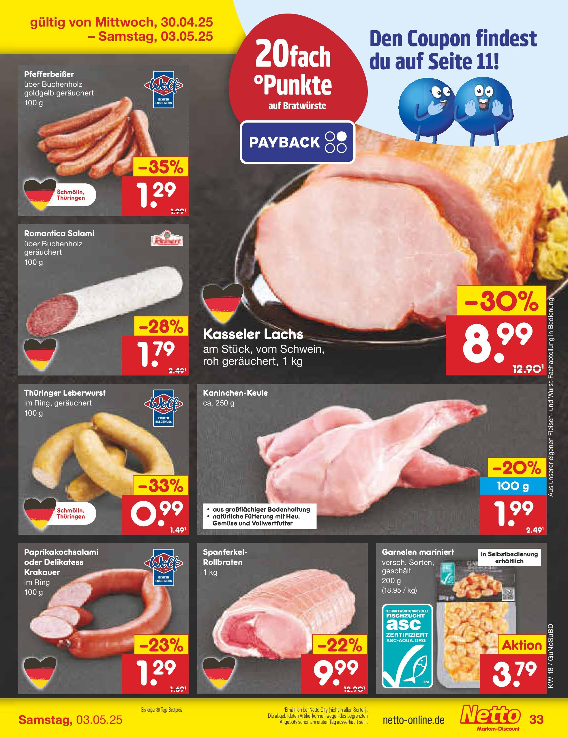 Netto Marken-Discount - Netto: Wochenangebote (ab 27.04.2025) » Angebote | Seite: 33 | Produkte: Lachs, Gemüse, Salami, Fleisch Netto Marken-Discount - Netto: Wochenangebote (ab 27.04.2025) » Angebote | Seite: 33 | Produkte: Lachs, Gemüse, Salami, Fleisch