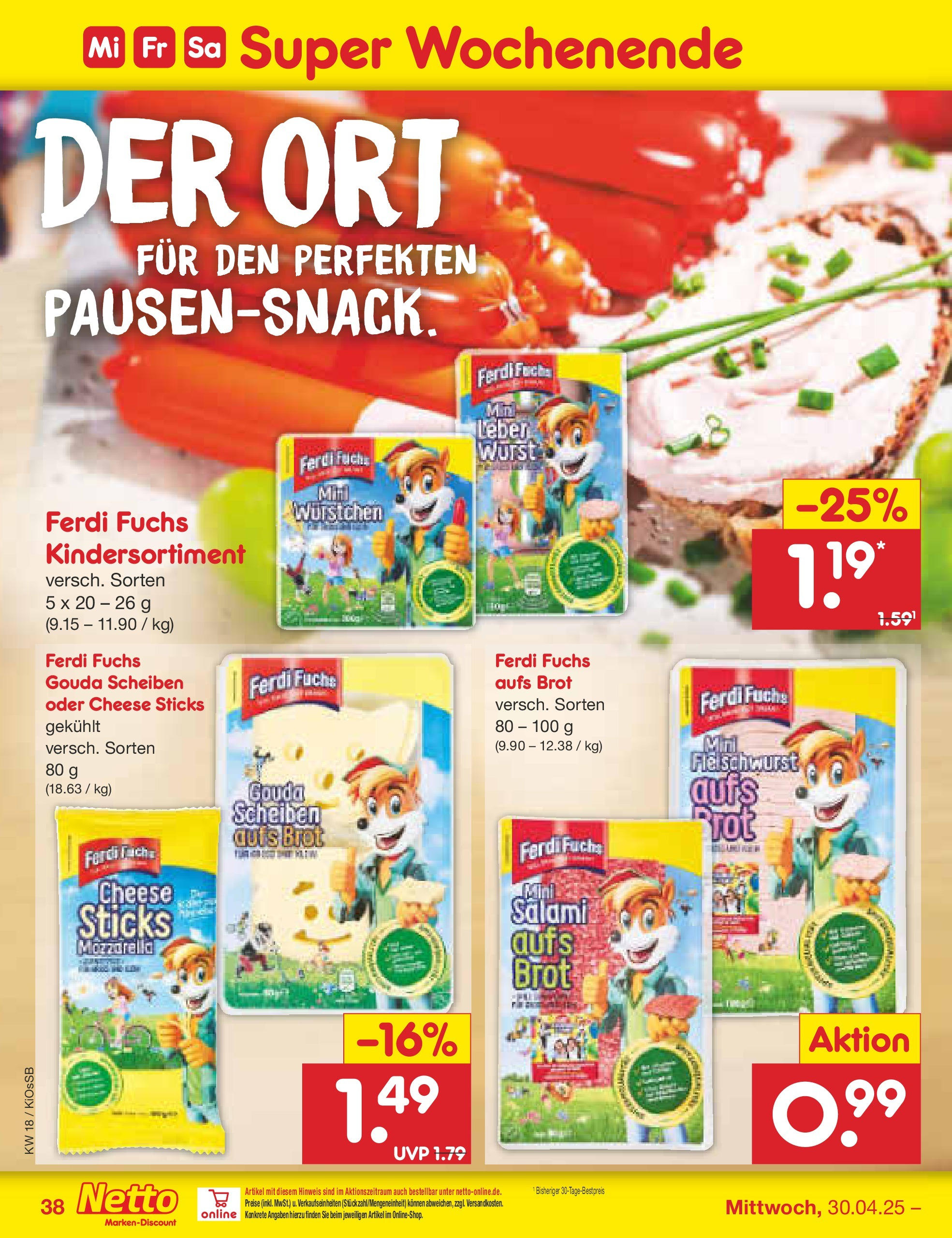 Netto Marken-Discount - Netto: Wochenangebote (ab 27.04.2025) » Angebote | Seite: 38 | Produkte: Mozzarella, Gouda, Brot, Salami Netto Marken-Discount - Netto: Wochenangebote (ab 27.04.2025) » Angebote | Seite: 38 | Produkte: Mozzarella, Gouda, Brot, Salami