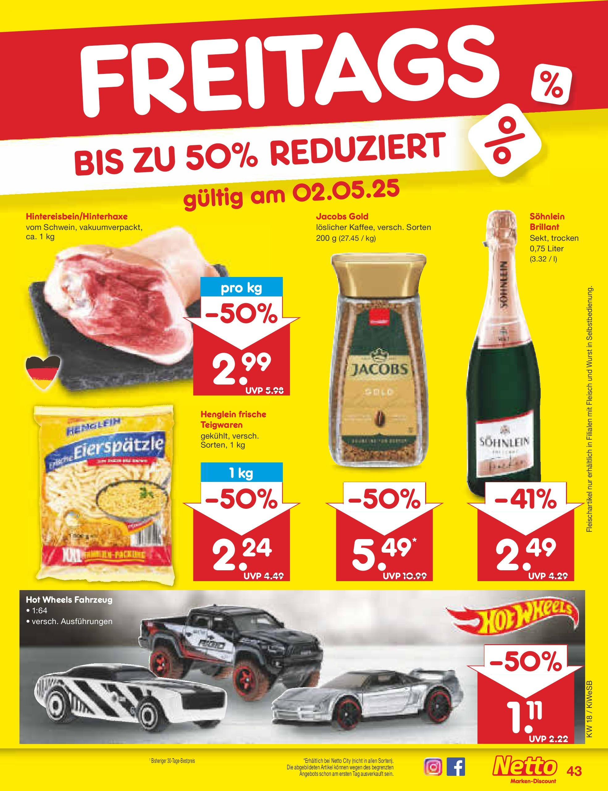 Netto Marken-Discount - Netto: Wochenangebote (ab 27.04.2025) » Angebote | Seite: 43 | Produkte: Wurst, Fleisch Netto Marken-Discount - Netto: Wochenangebote (ab 27.04.2025) » Angebote | Seite: 43 | Produkte: Wurst, Fleisch
