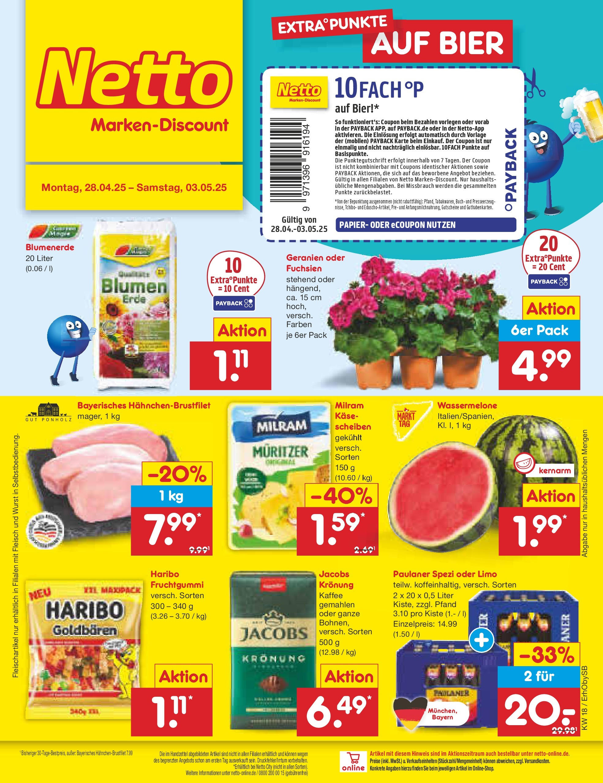 Netto Marken-Discount - Netto: Wochenangebote (ab 27.04.2025) » Angebote | Seite: 1 | Produkte: Kaffee, Bier, Wassermelone, Fleisch Netto Marken-Discount - Netto: Wochenangebote (ab 27.04.2025) » Angebote | Seite: 1 | Produkte: Kaffee, Bier, Wassermelone, Fleisch