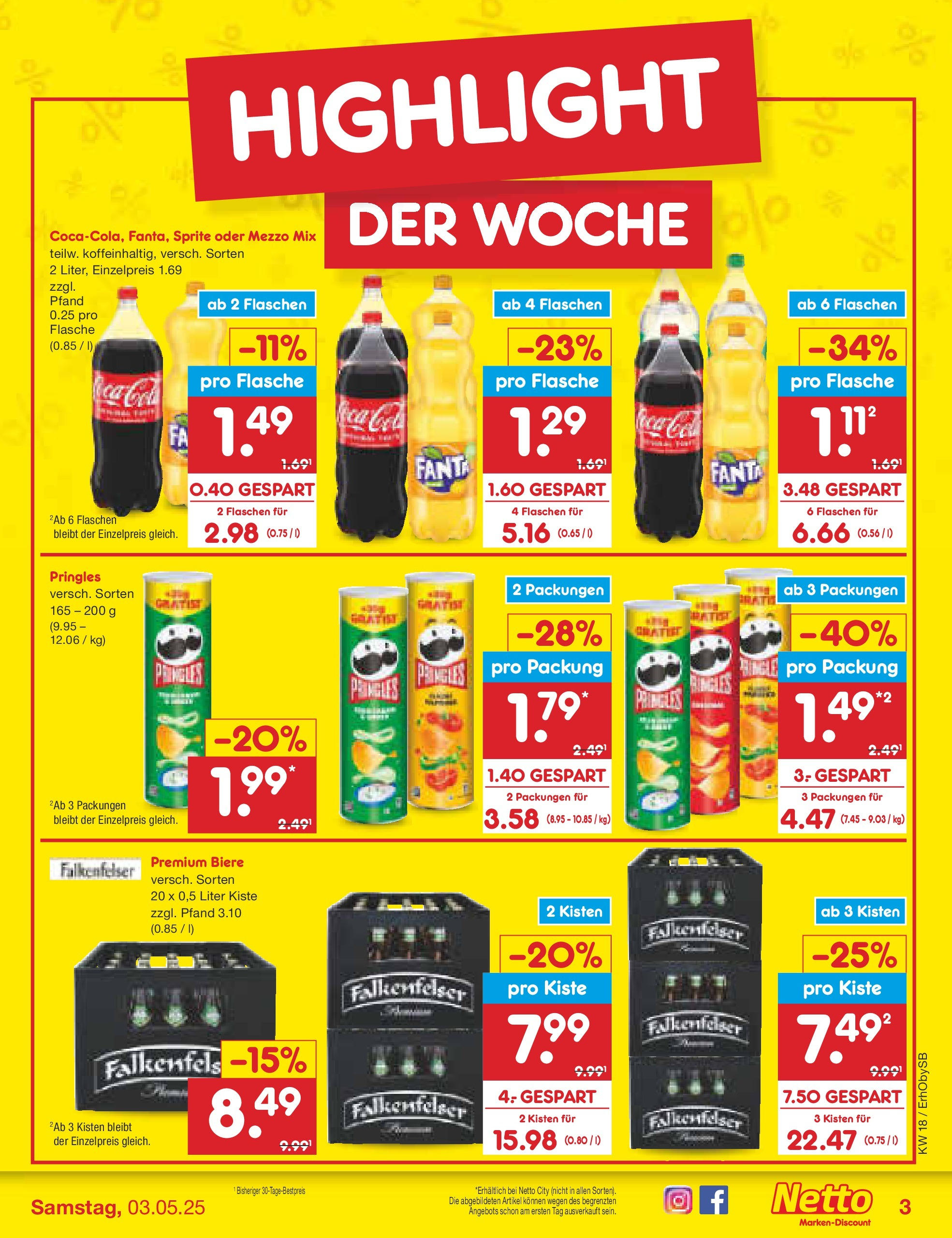 Netto Marken-Discount - Netto: Wochenangebote (ab 27.04.2025) » Angebote | Seite: 3 | Produkte: Fanta, Sprite, Oder mezzo mix, Pringles Netto Marken-Discount - Netto: Wochenangebote (ab 27.04.2025) » Angebote | Seite: 3 | Produkte: Fanta, Sprite, Oder mezzo mix, Pringles