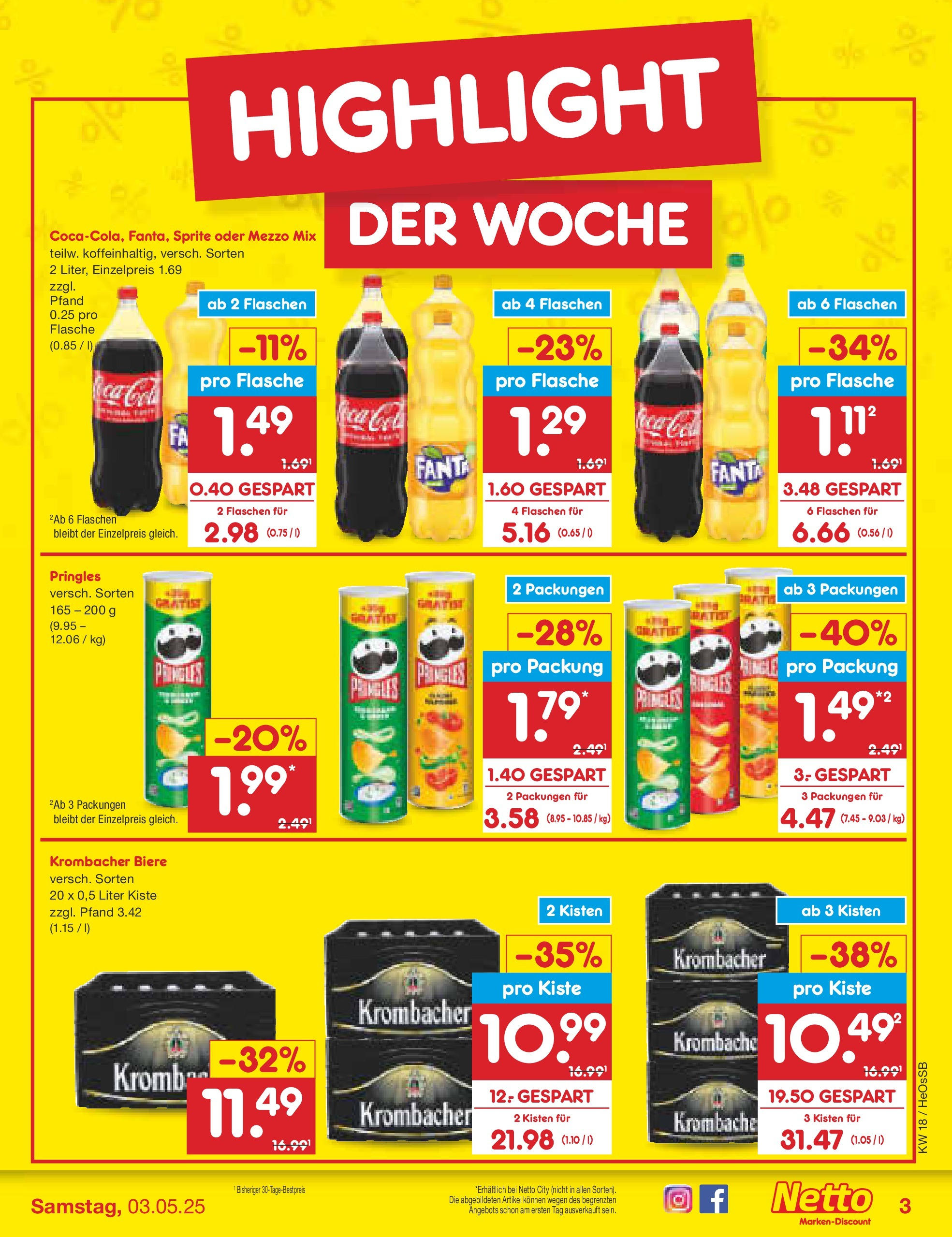 Netto Marken-Discount - Netto: Wochenangebote (ab 27.04.2025) » Angebote | Seite: 3 | Produkte: Fanta, Sprite, Oder mezzo mix, Pringles Netto Marken-Discount - Netto: Wochenangebote (ab 27.04.2025) » Angebote | Seite: 3 | Produkte: Fanta, Sprite, Oder mezzo mix, Pringles