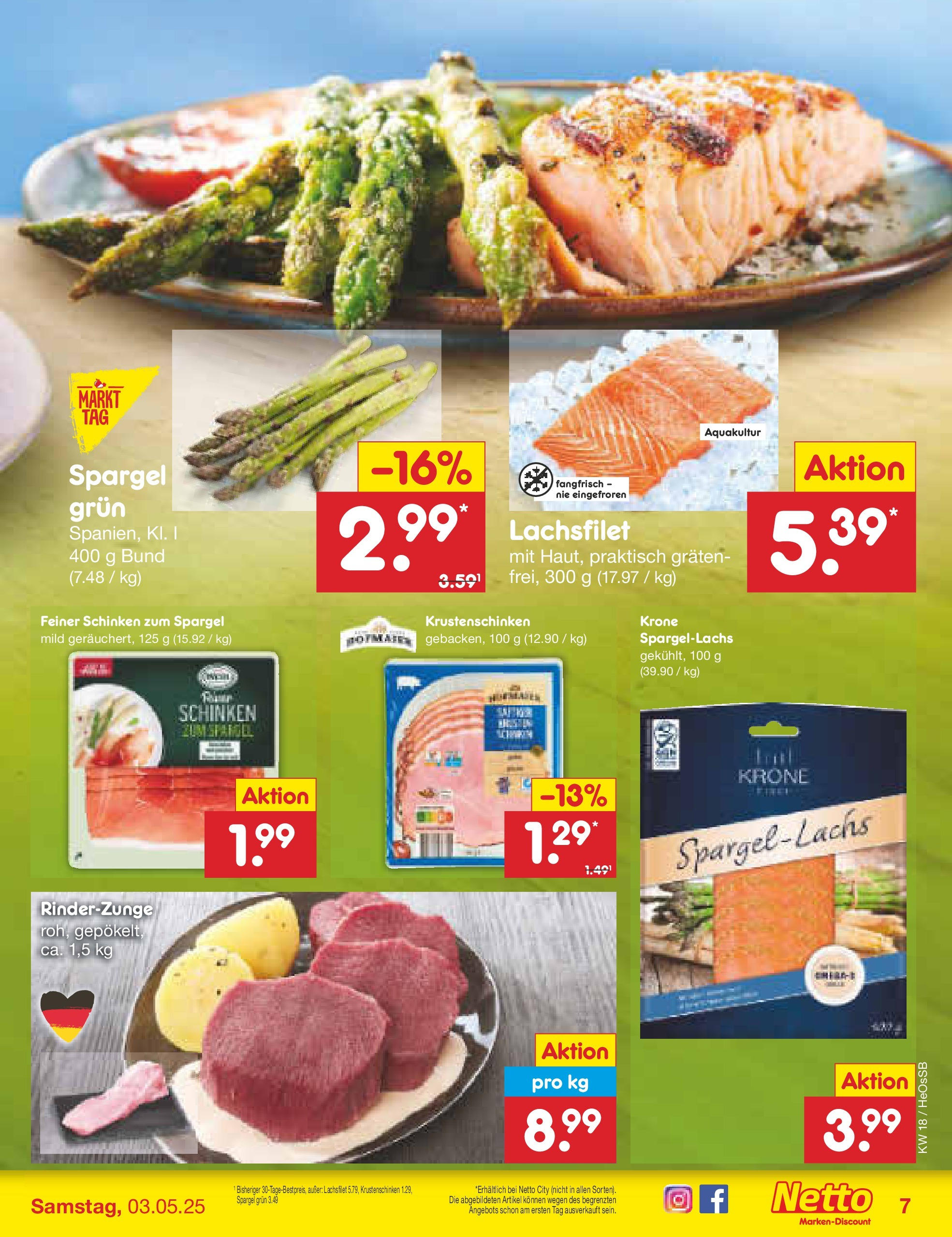 Netto Marken-Discount - Netto: Wochenangebote (ab 27.04.2025) » Angebote | Seite: 7 | Produkte: Spargel, Schinken Netto Marken-Discount - Netto: Wochenangebote (ab 27.04.2025) » Angebote | Seite: 7 | Produkte: Spargel, Schinken