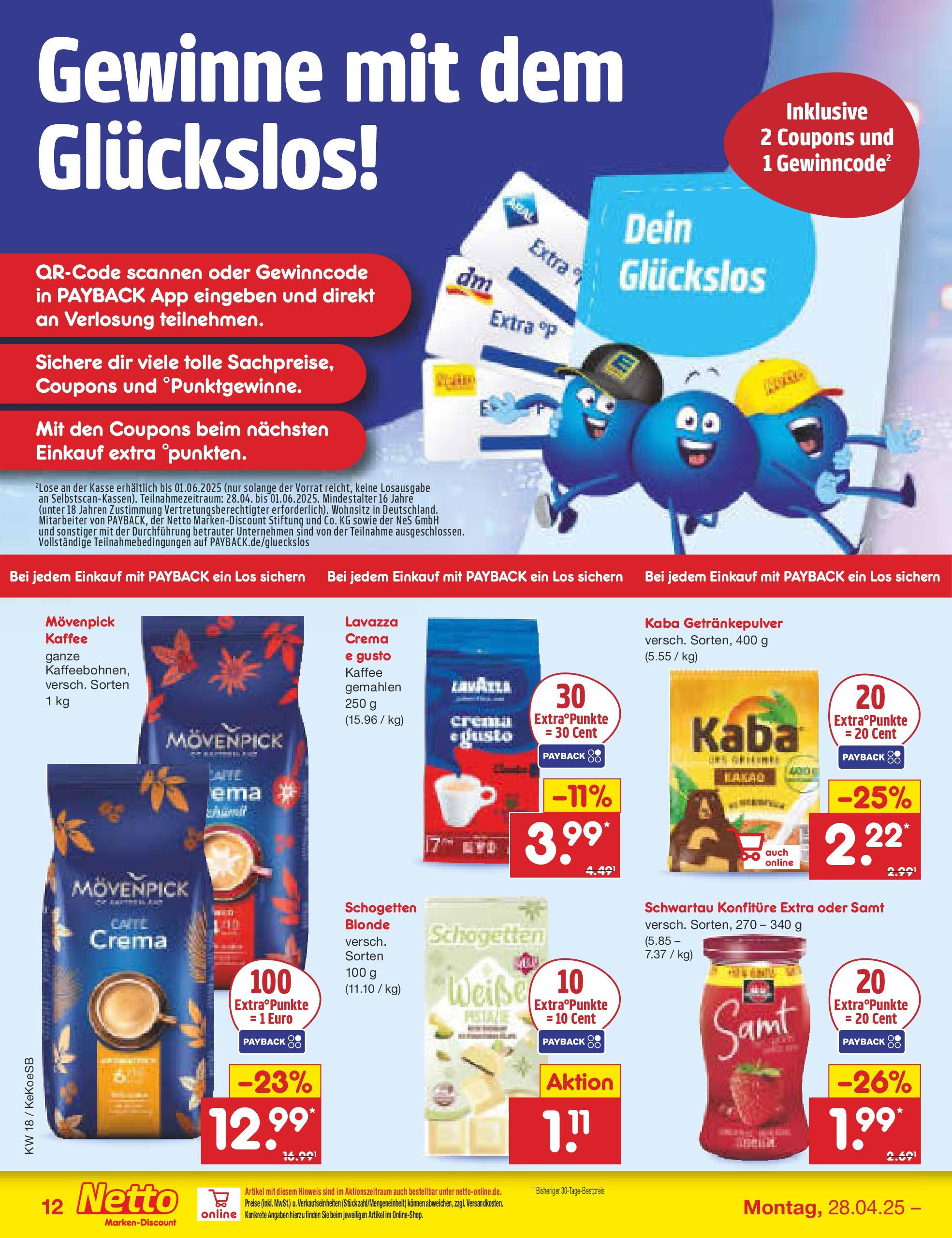 Netto Marken-Discount - Netto: Wochenangebote (ab 27.04.2025) » Angebote | Seite: 12 | Produkte: Lavazza, Kaffee, Movenpick kaffee, Schogetten