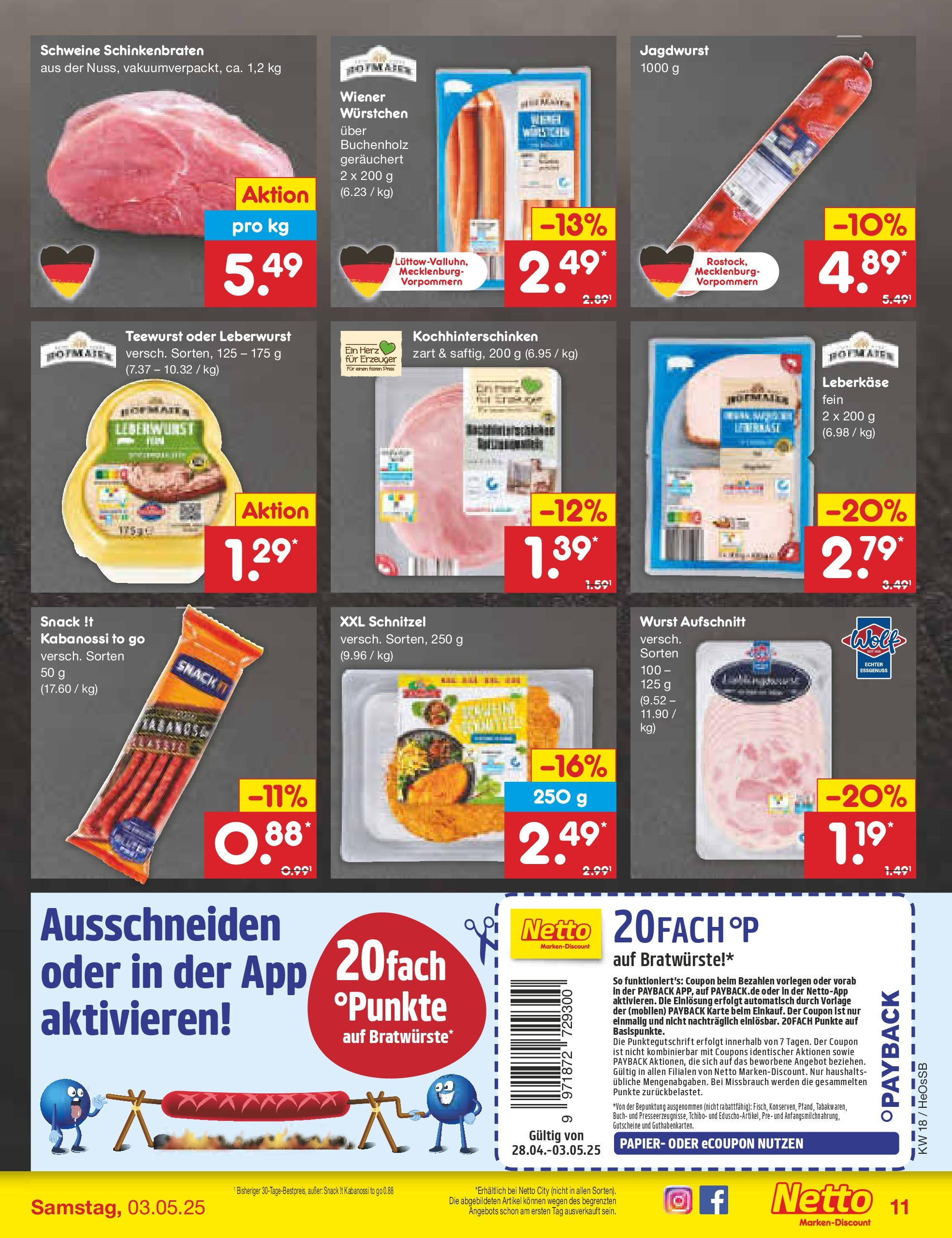 Netto Marken-Discount - Netto: Wochenangebote (ab 27.04.2025) » Angebote | Seite: 11 | Produkte: Wiener wurstchen, Schnitzel, Wurst, Leberkase Netto Marken-Discount - Netto: Wochenangebote (ab 27.04.2025) » Angebote | Seite: 11 | Produkte: Wiener wurstchen, Schnitzel, Wurst, Leberkase