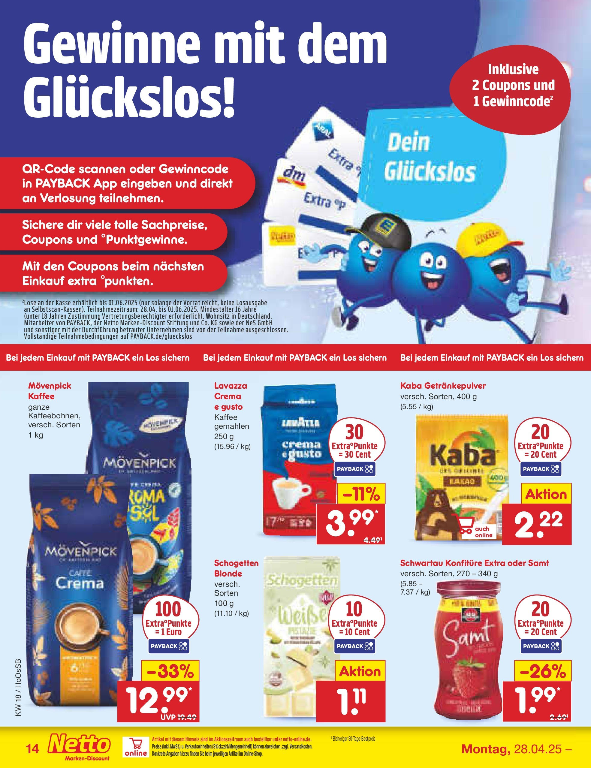 Netto Marken-Discount - Netto: Wochenangebote (ab 27.04.2025) » Angebote | Seite: 14 | Produkte: Lavazza, Kaffee, Movenpick kaffee, Schogetten