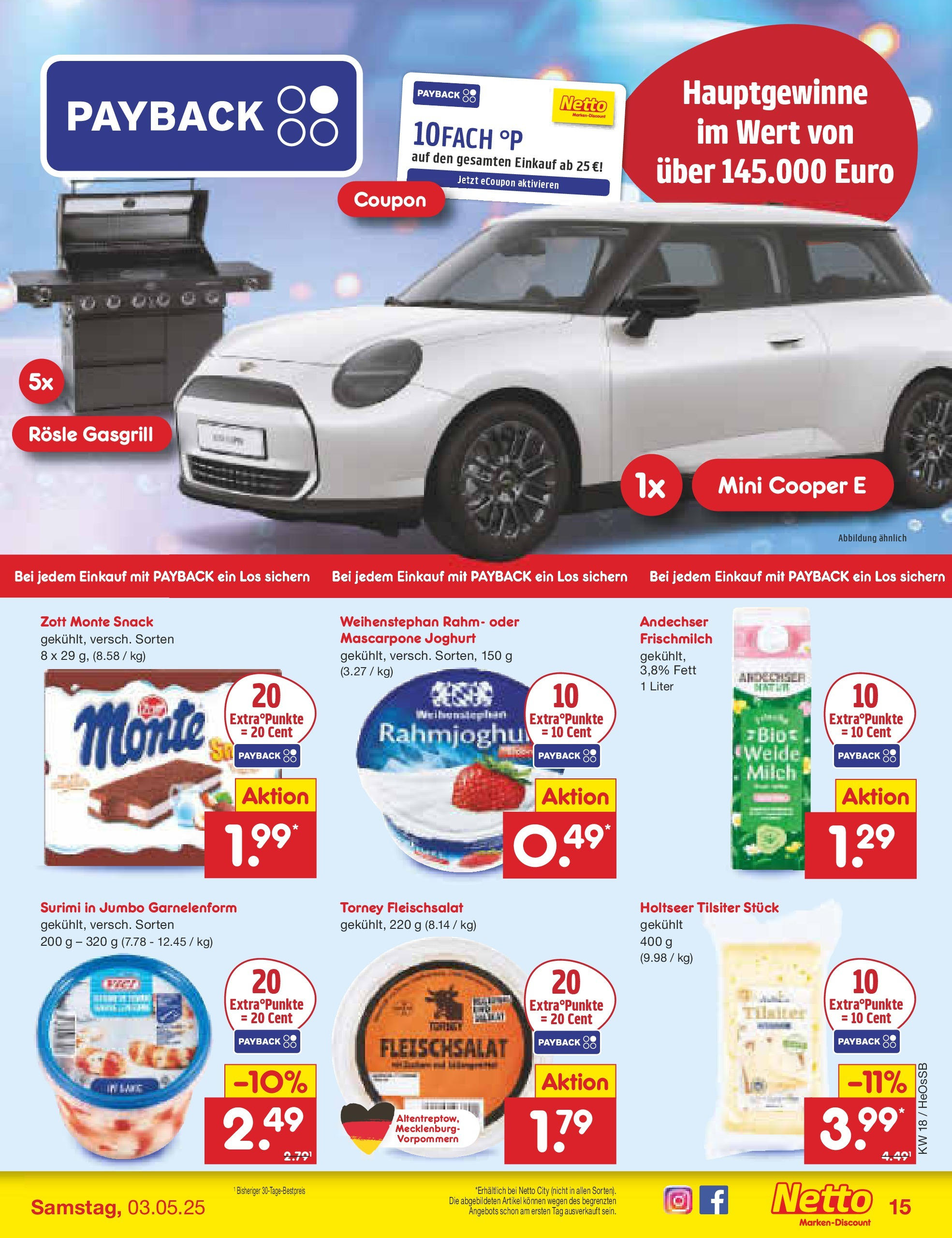 Netto Marken-Discount - Netto: Wochenangebote (ab 27.04.2025) » Angebote | Seite: 15 | Produkte: Grill, Milch, Mascarpone, Joghurt Netto Marken-Discount - Netto: Wochenangebote (ab 27.04.2025) » Angebote | Seite: 15 | Produkte: Grill, Milch, Mascarpone, Joghurt