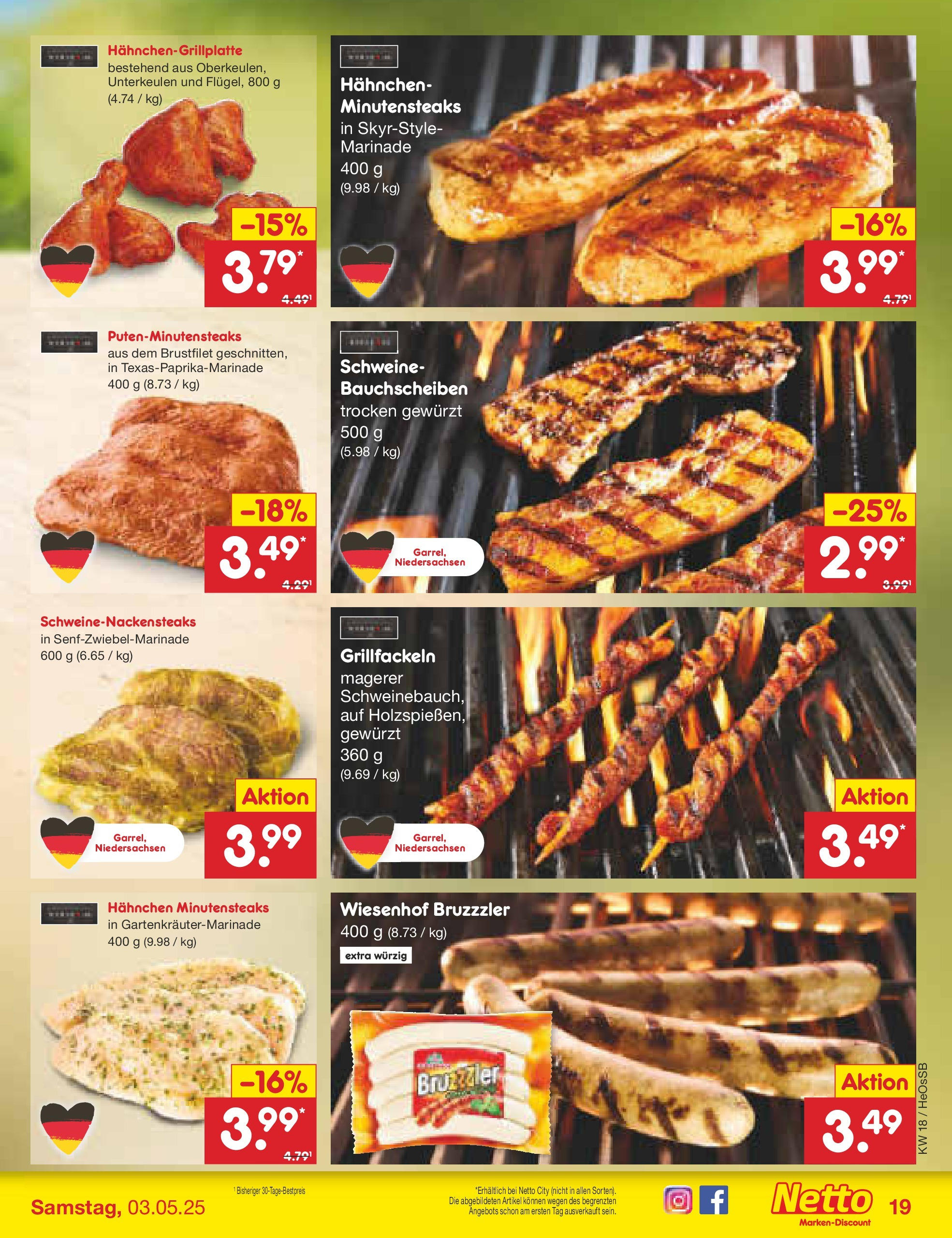 Netto Marken-Discount - Netto: Wochenangebote (ab 27.04.2025) » Angebote | Seite: 19 | Produkte: Hahnchen Netto Marken-Discount - Netto: Wochenangebote (ab 27.04.2025) » Angebote | Seite: 19 | Produkte: Hahnchen