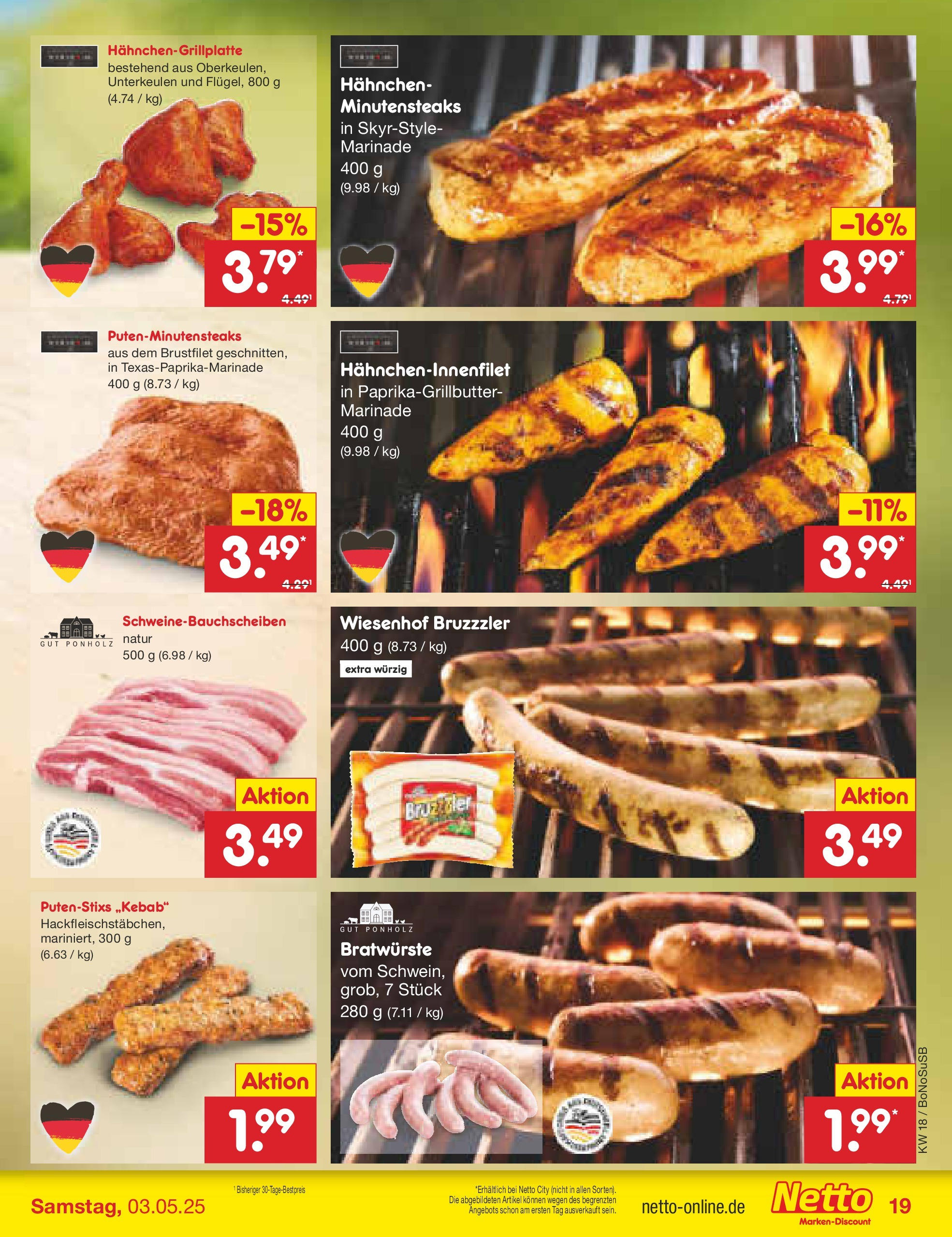 Netto Marken-Discount - Netto: Wochenangebote (ab 27.04.2025) » Angebote | Seite: 19 | Produkte: Hahnchen