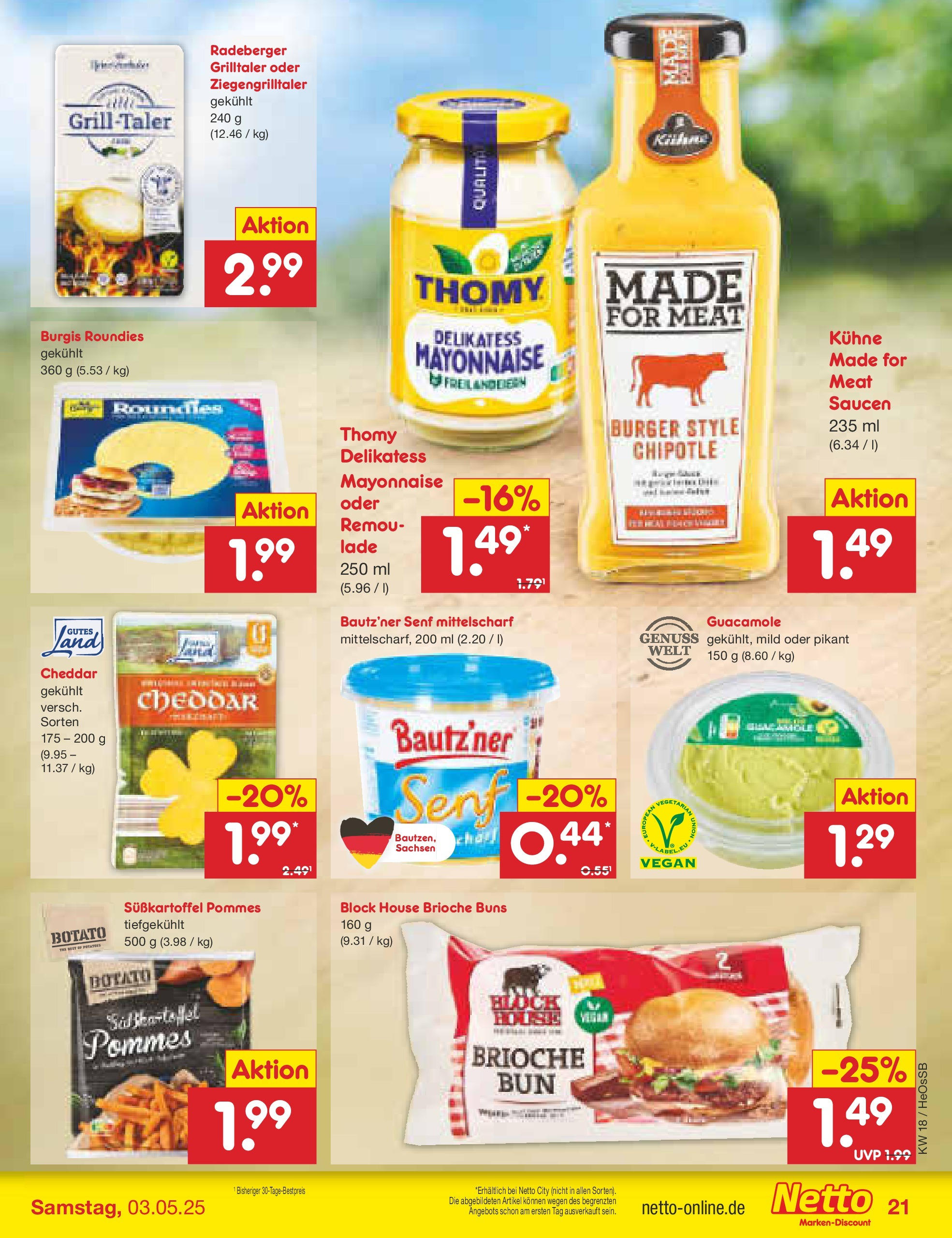 Netto Marken-Discount - Netto: Wochenangebote (ab 27.04.2025) » Angebote | Seite: 21 | Produkte: Pommes, Burger, Mayonnaise Netto Marken-Discount - Netto: Wochenangebote (ab 27.04.2025) » Angebote | Seite: 21 | Produkte: Pommes, Burger, Mayonnaise