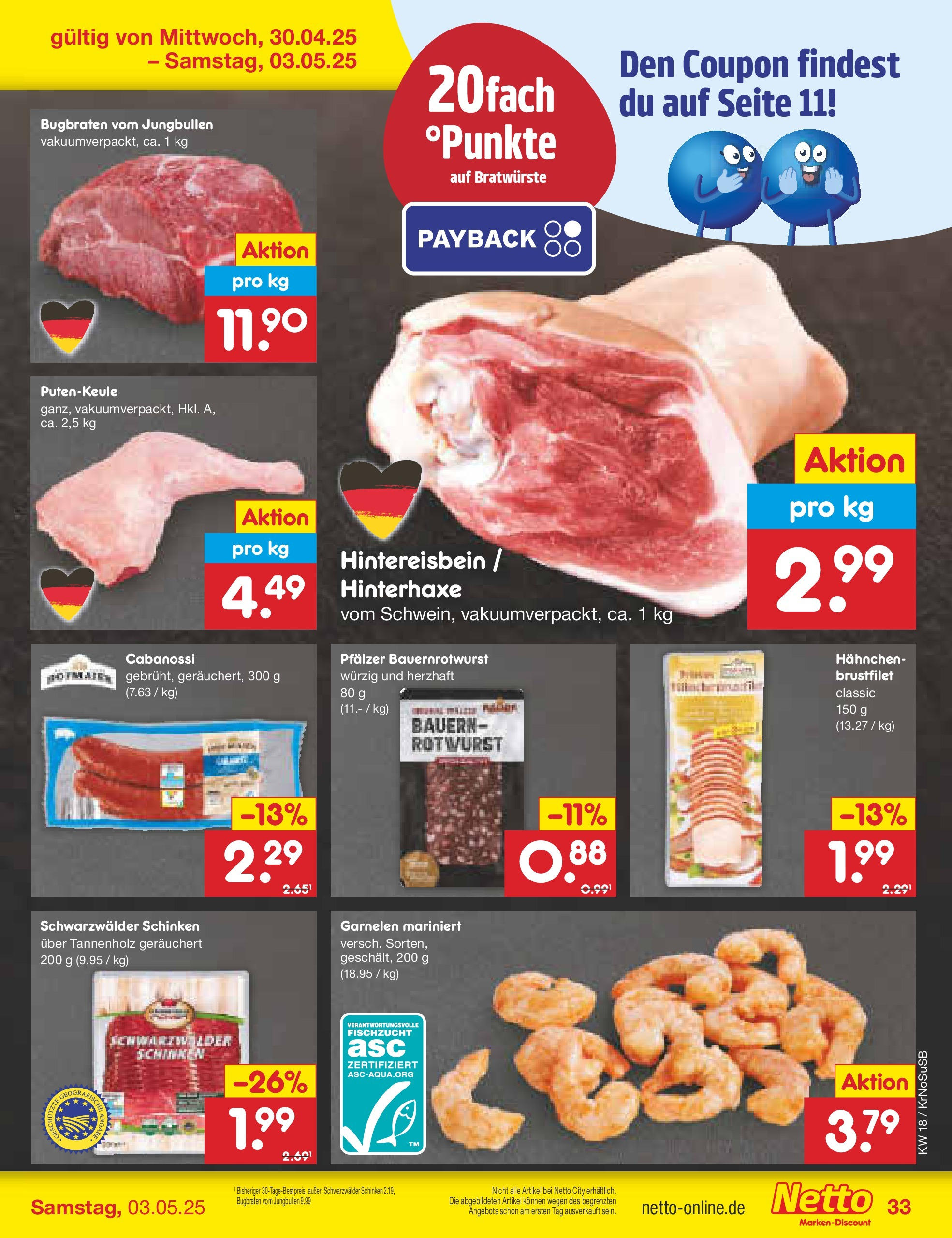 Netto Marken-Discount - Netto: Wochenangebote (ab 27.04.2025) » Angebote | Seite: 33 | Produkte: Hahnchen, Garnelen, Schinken Netto Marken-Discount - Netto: Wochenangebote (ab 27.04.2025) » Angebote | Seite: 33 | Produkte: Hahnchen, Garnelen, Schinken
