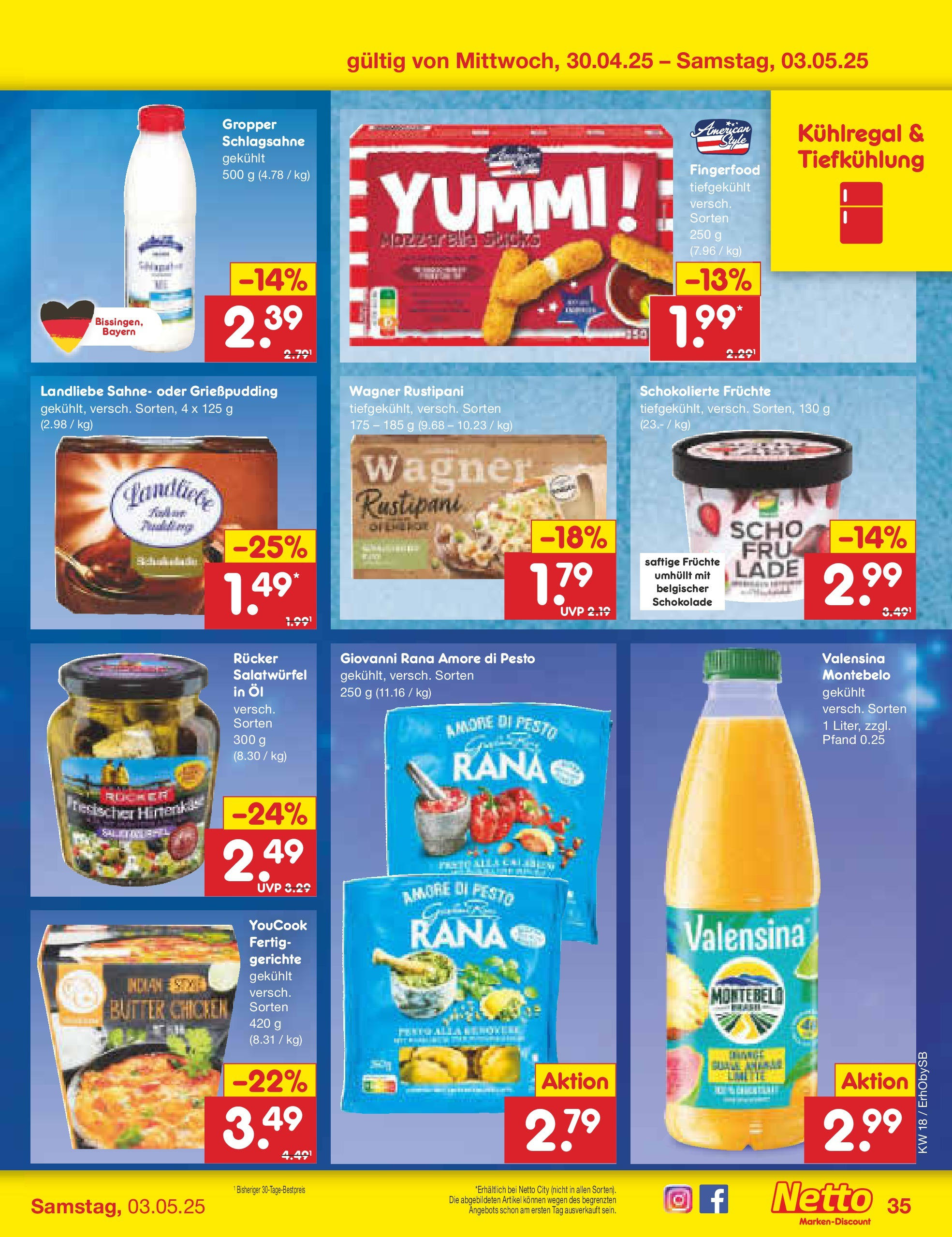 Netto Marken-Discount - Netto: Wochenangebote (ab 27.04.2025) » Angebote | Seite: 35 | Produkte: Youcook, Schlagsahne, Pudding, Sahne Netto Marken-Discount - Netto: Wochenangebote (ab 27.04.2025) » Angebote | Seite: 35 | Produkte: Youcook, Schlagsahne, Pudding, Sahne