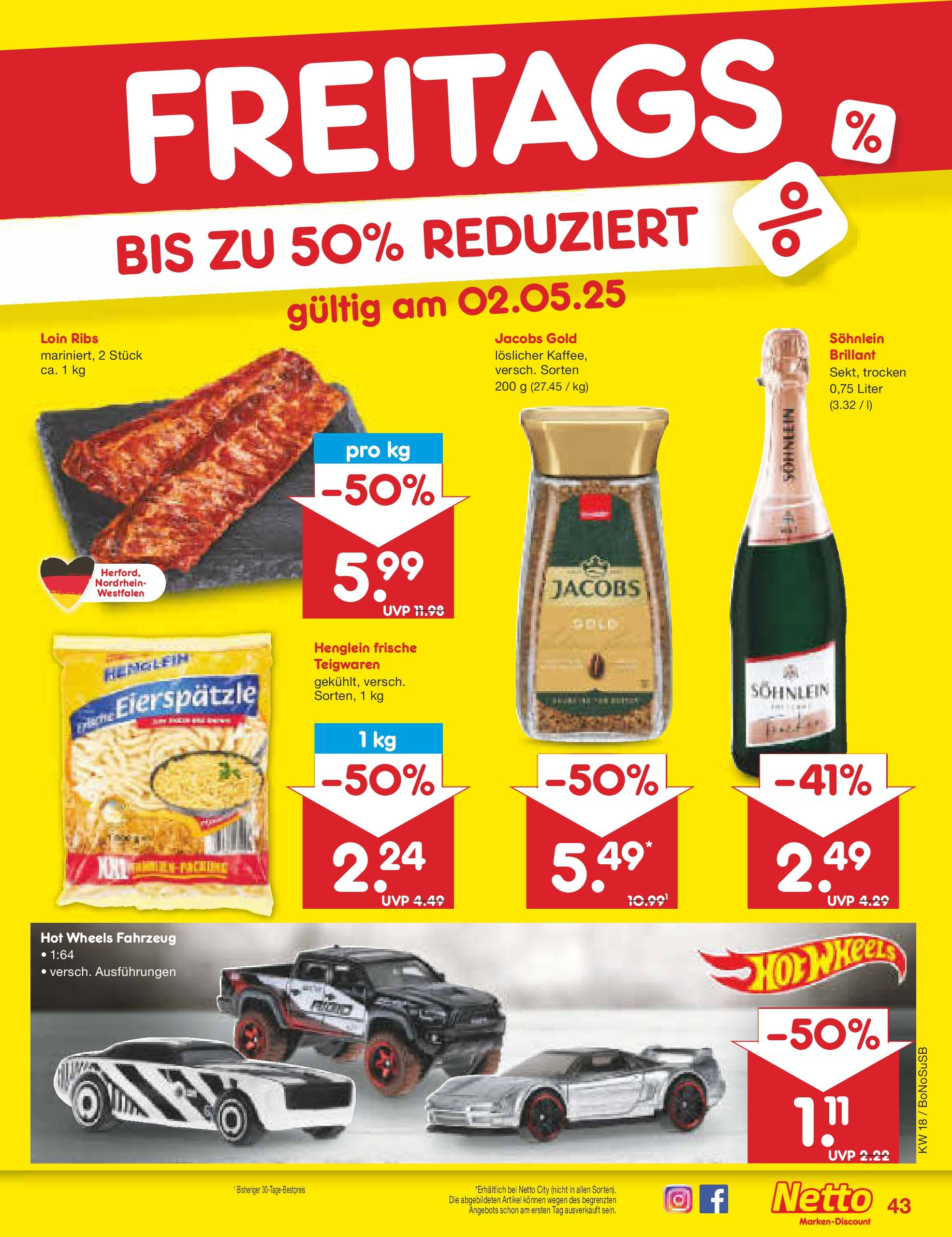 Netto Marken-Discount - Netto: Wochenangebote (ab 27.04.2025) » Angebote | Seite: 43 | Produkte: Pasta