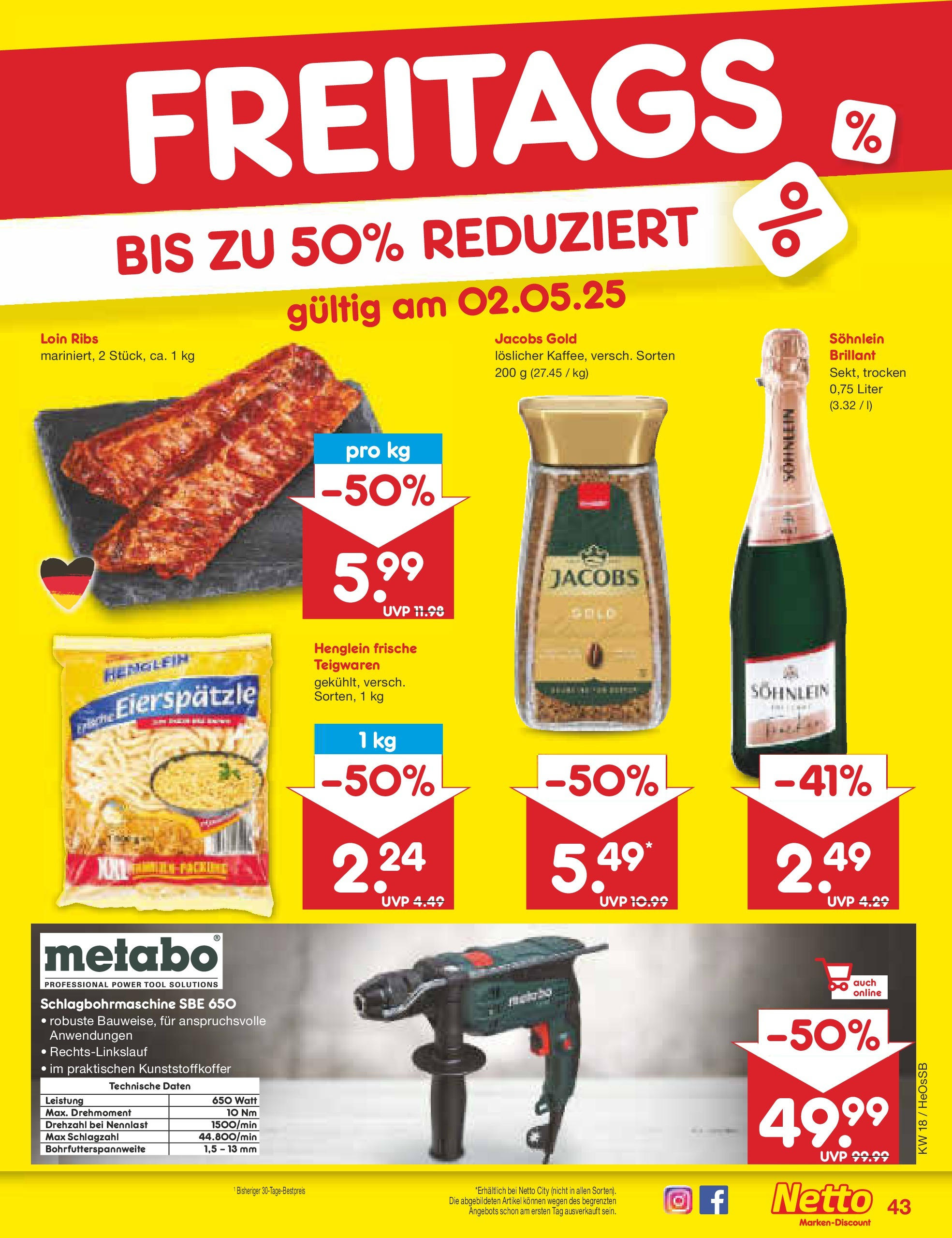 Netto Marken-Discount - Netto: Wochenangebote (ab 27.04.2025) » Angebote | Seite: 43 Netto Marken-Discount - Netto: Wochenangebote (ab 27.04.2025) » Angebote | Seite: 43
