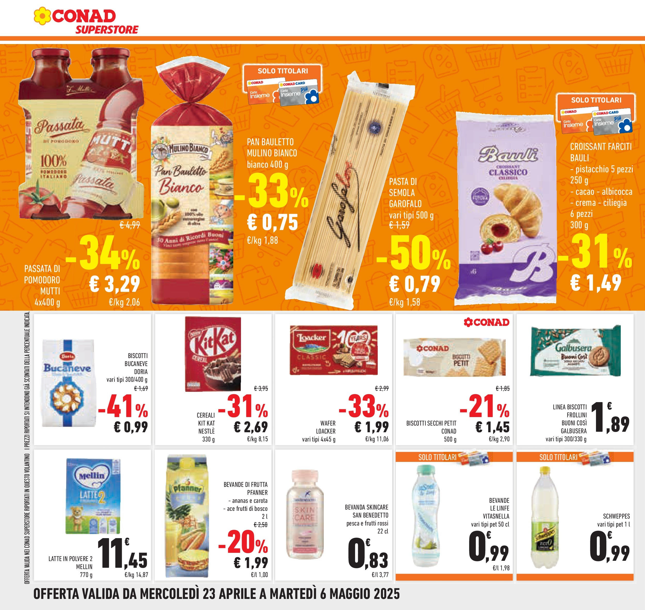 Prossimo volantino Conad dal 22/04/2025 ⏳ Anteprima | Pagina: 16 | Prodotti: Crema, Carota, Frutta, Frollini Prossimo volantino Conad dal 22/04/2025 > Anteprima | Pagina: 16 | Prodotti: Crema, Carota, Frutta, Frollini