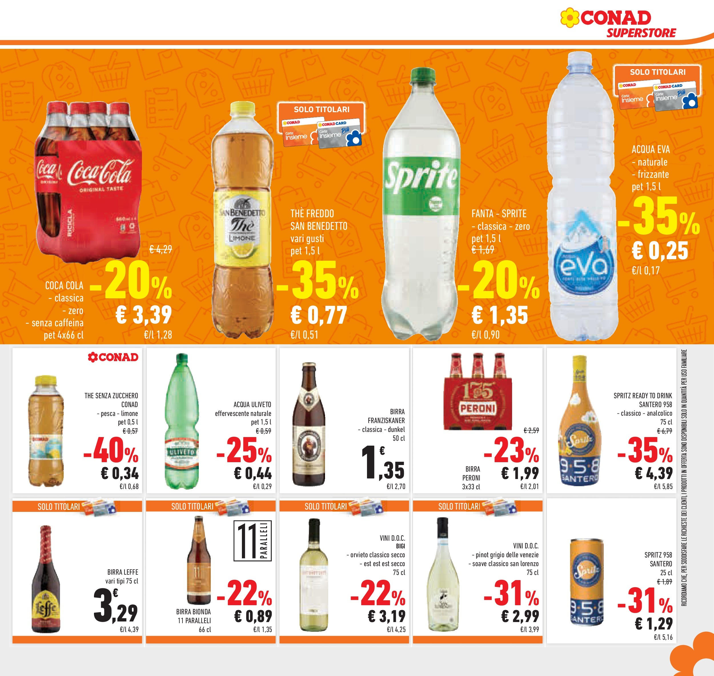 Prossimo volantino Conad dal 22/04/2025 ⏳ Anteprima | Pagina: 17 | Prodotti: Zucchero, Limone, Pesca, Coca Cola Prossimo volantino Conad dal 22/04/2025 > Anteprima | Pagina: 17 | Prodotti: Zucchero, Limone, Pesca, Coca Cola
