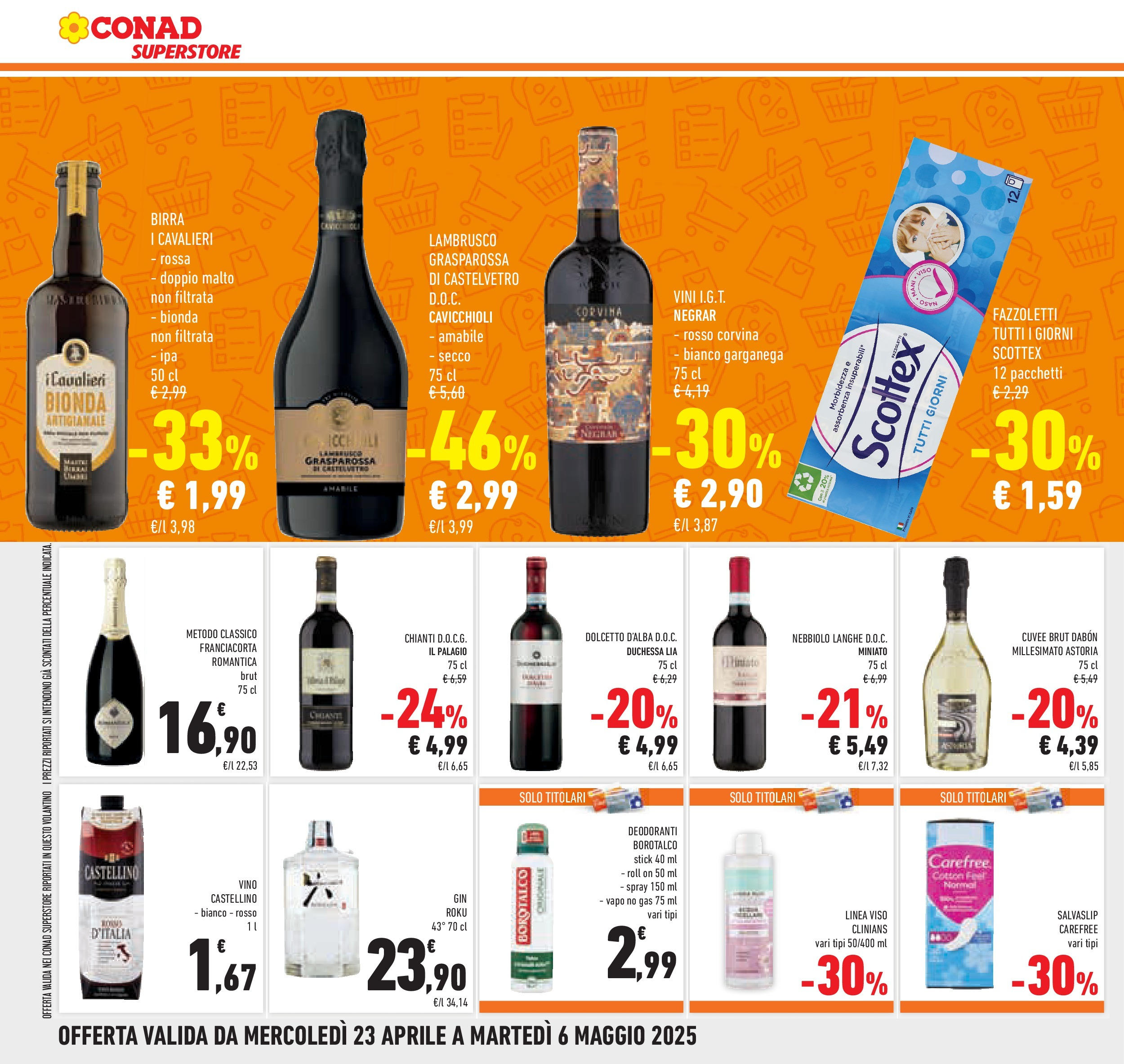 Prossimo volantino Conad dal 22/04/2025 ⏳ Anteprima | Pagina: 18 | Prodotti: Birra, Gin, Fazzoletti, Vino Prossimo volantino Conad dal 22/04/2025 > Anteprima | Pagina: 18 | Prodotti: Birra, Gin, Fazzoletti, Vino